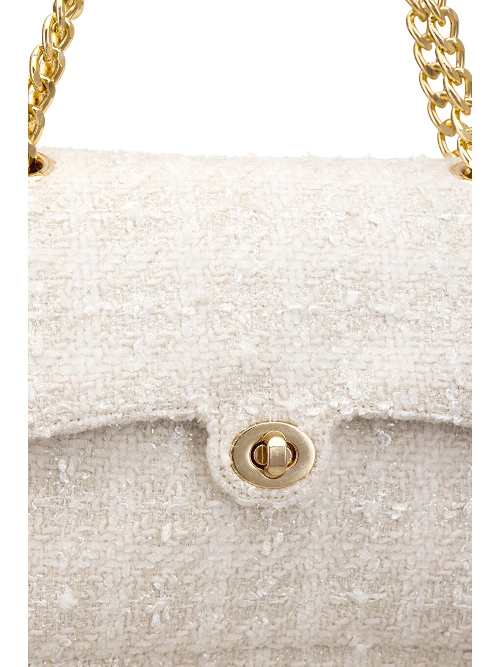 Ekru Lucida Omuz Çantası Krem-4