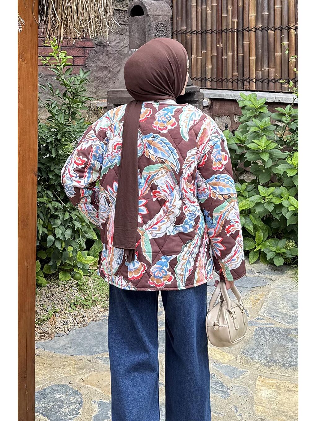 Desenli Kapitone Mont Acı Kahverengi-3