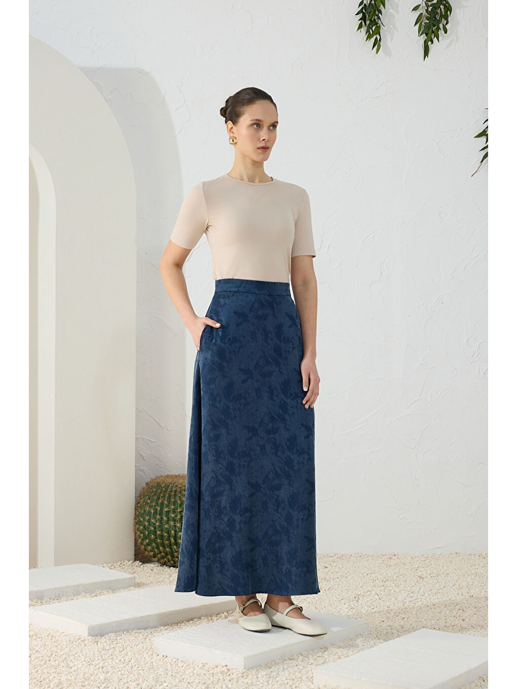 Lacivert Çan Etek-4