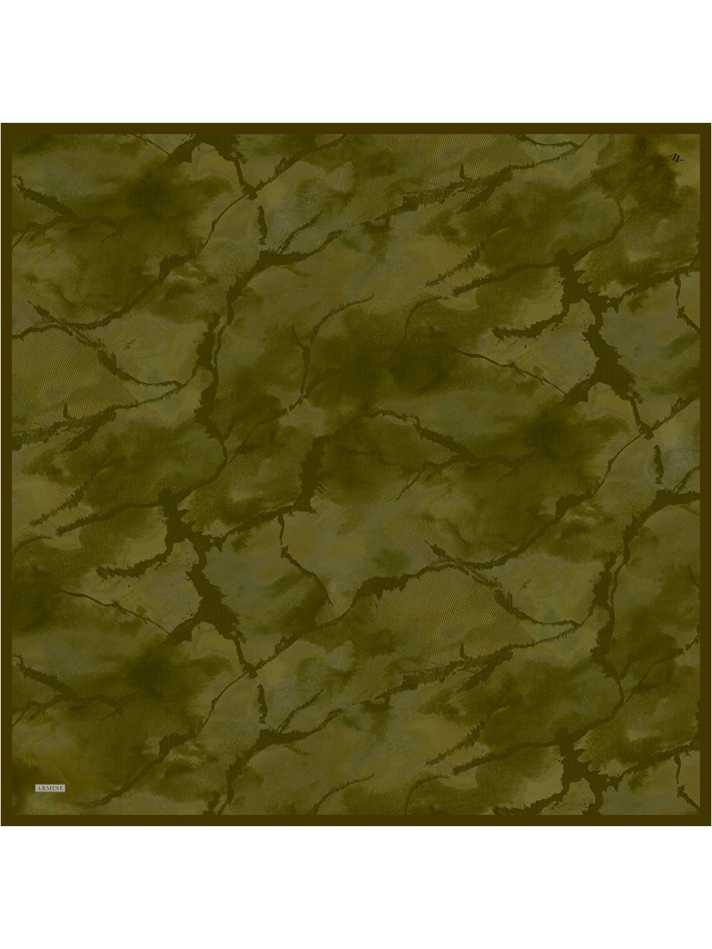 Haki Saf İpek Twill Eşarp 9501D 57-3