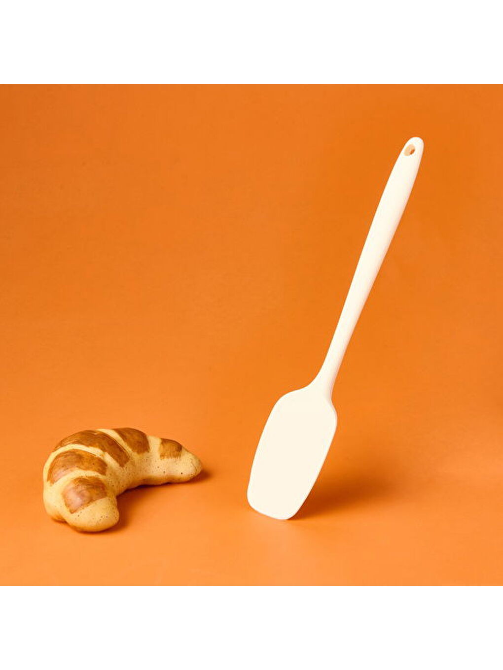 Ekru Silikon Spatula - Krem-1