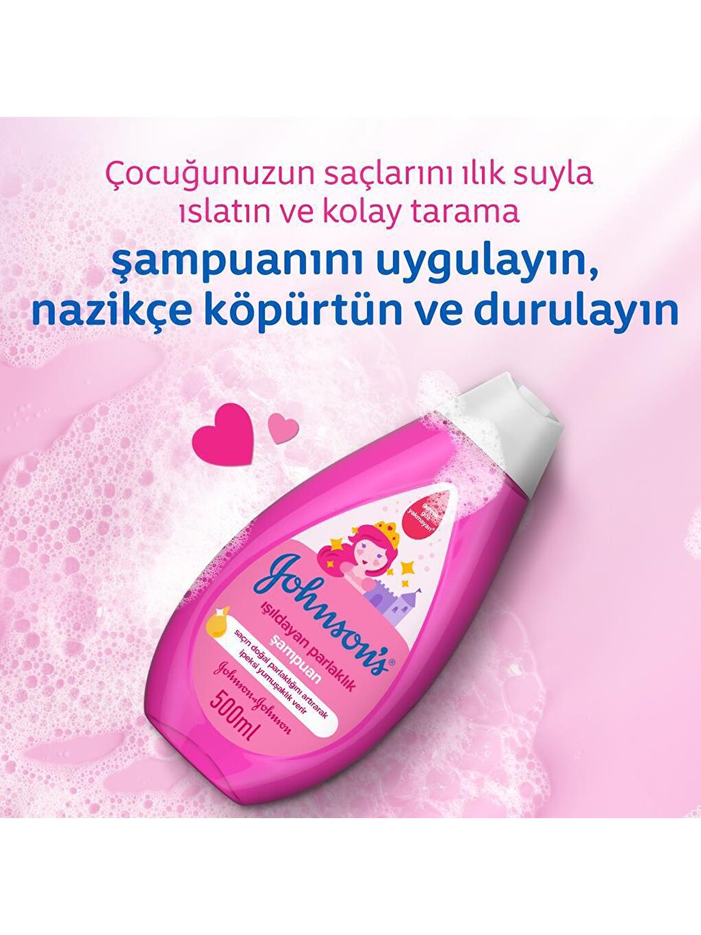 JOHNSON'S Renksiz Işıldayan Parlaklık Bebek Şampuanı 500 Ml - 2