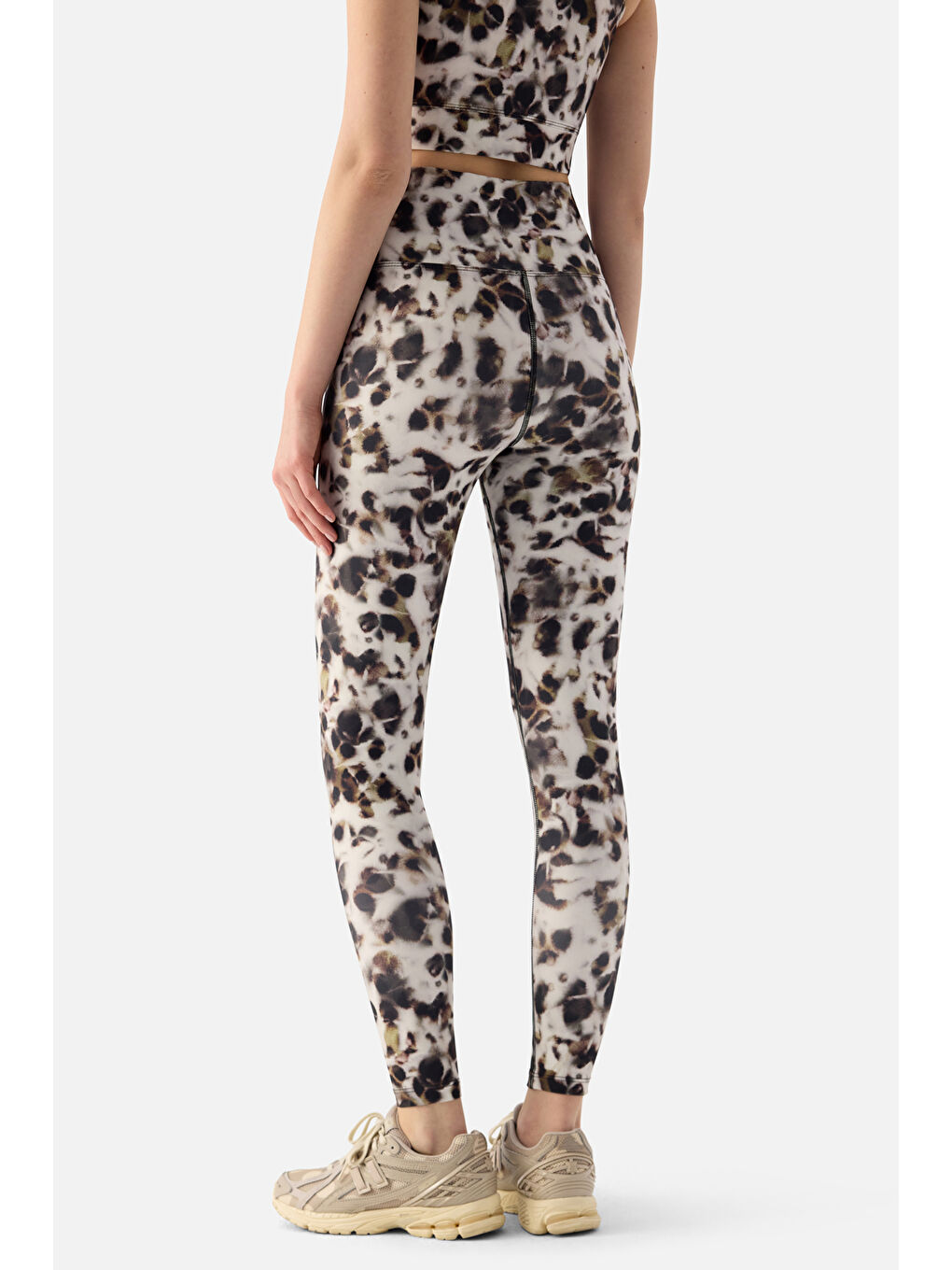 Karışık Kar Leoparı Dijital Spor Tayt-6