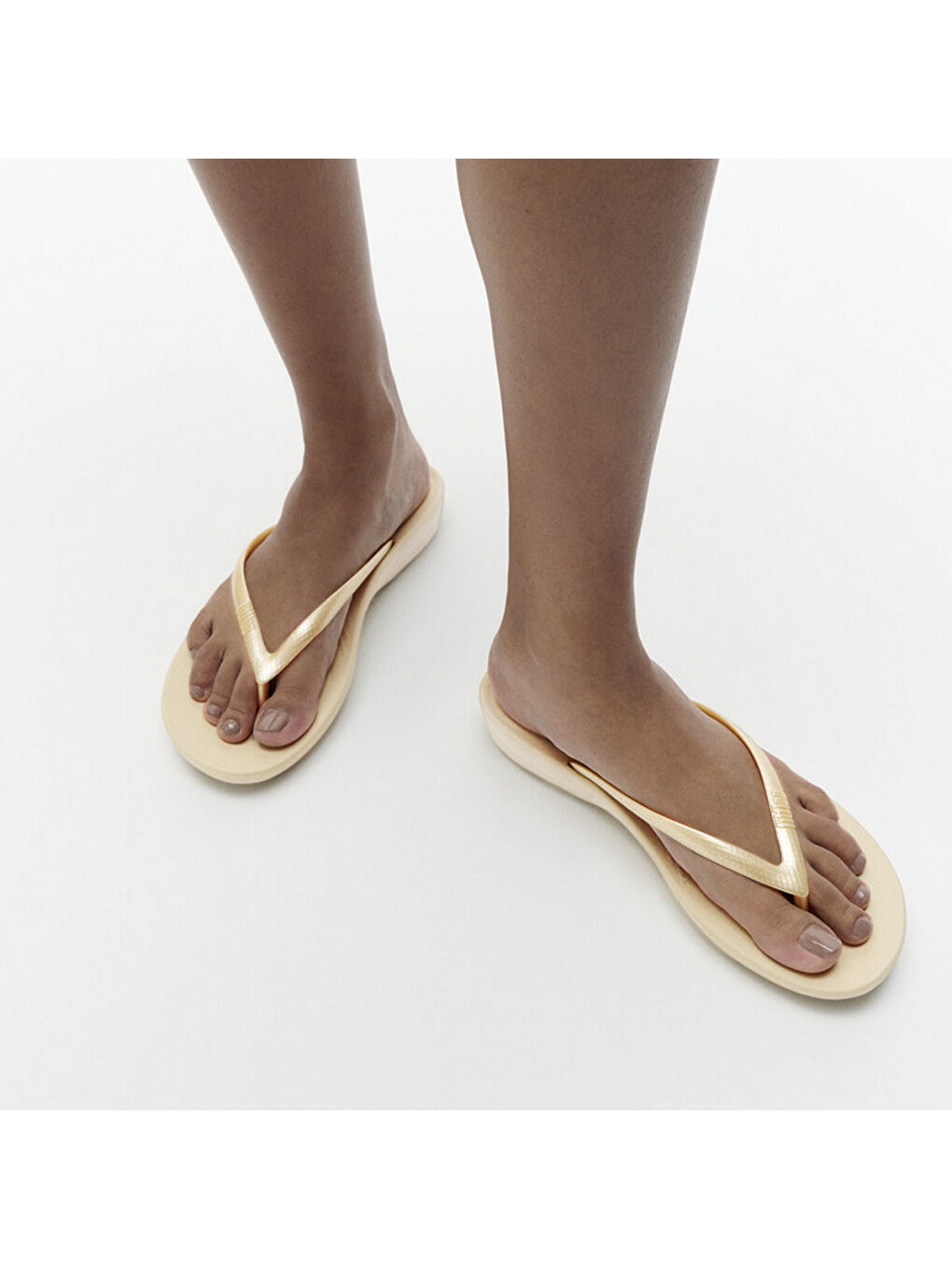 Sarı Kadın Altın Rengi Parmak Arası Terlik-4