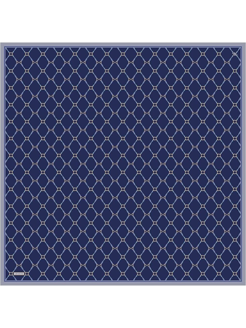 İndigo Saf İpek Twill Eşarp 9538D 34-3