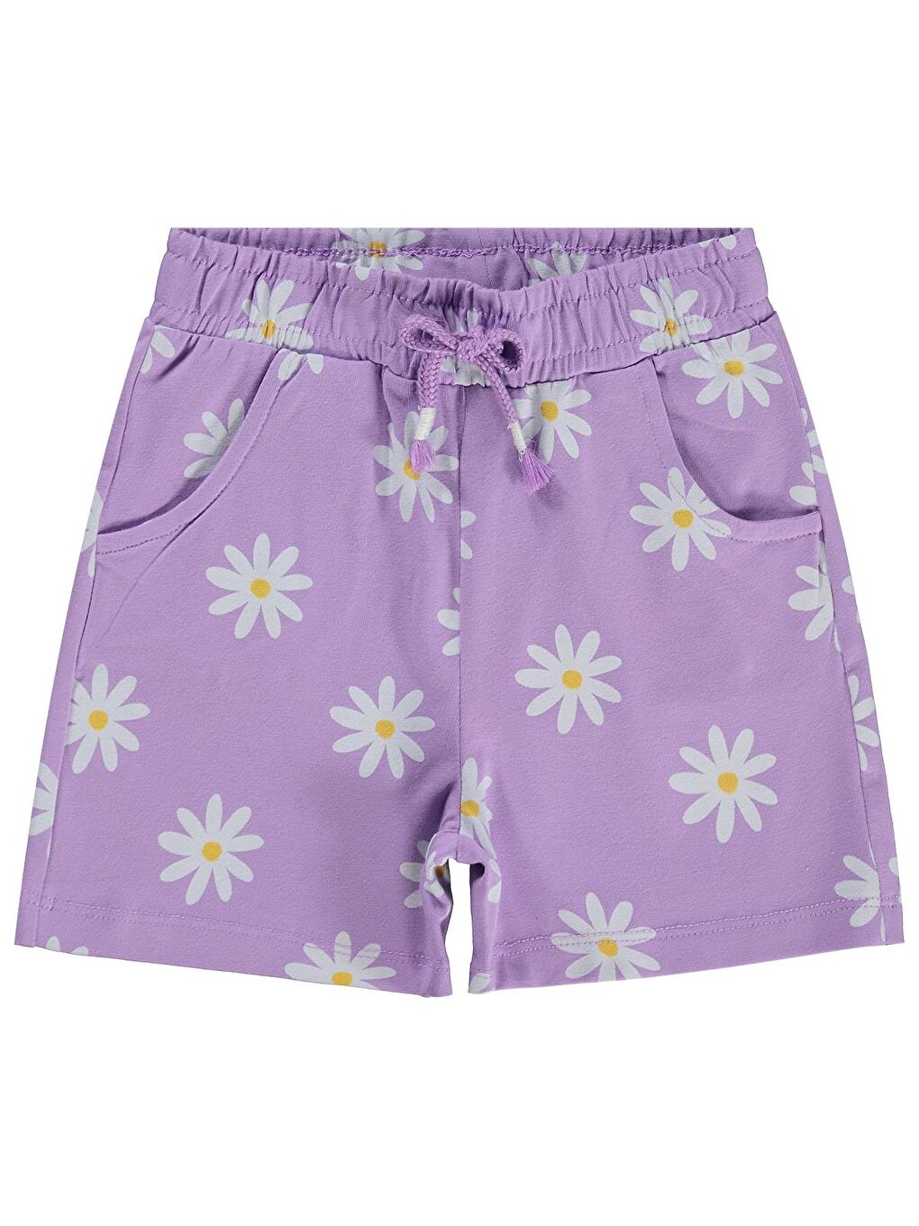Girls Papatya Desenli 2-5 Yaş Şort - Lila