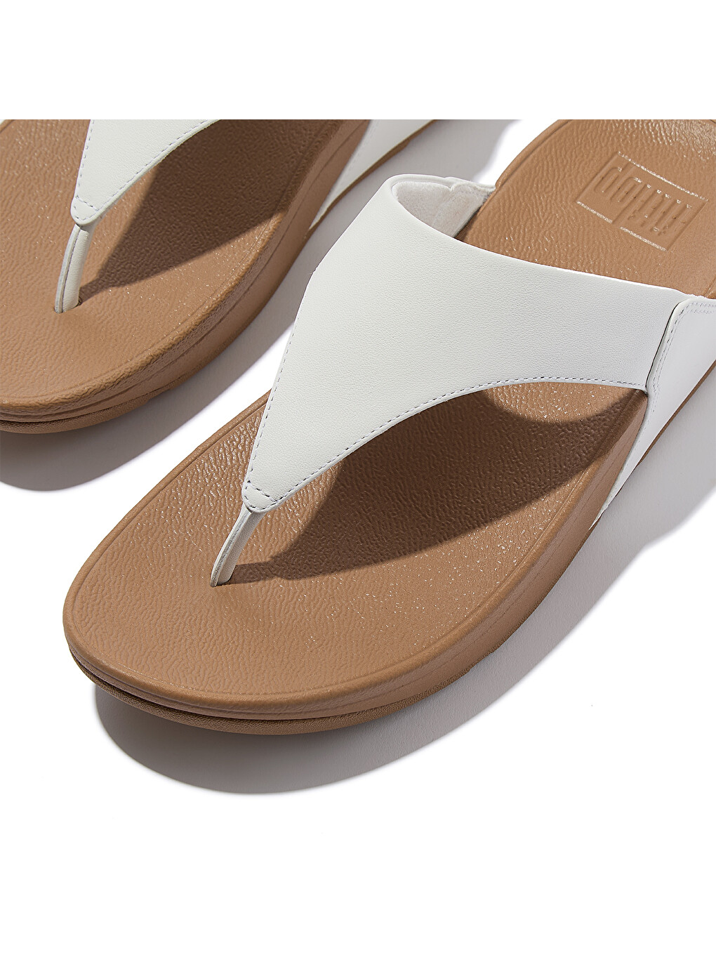 Beyaz Kadın Terlik I88-001 / 323 / 592 /024/675 LULU Leather Toe-Post-4