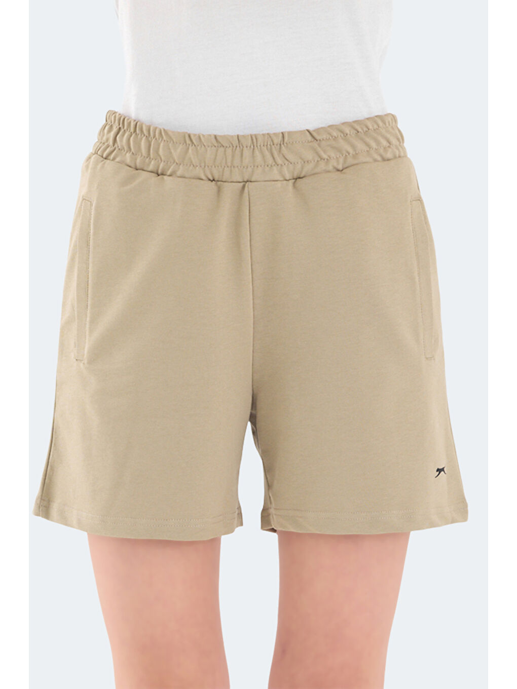 RAMLAH 2 li Set Kadın Cepli Siyah - Bej Şort-3