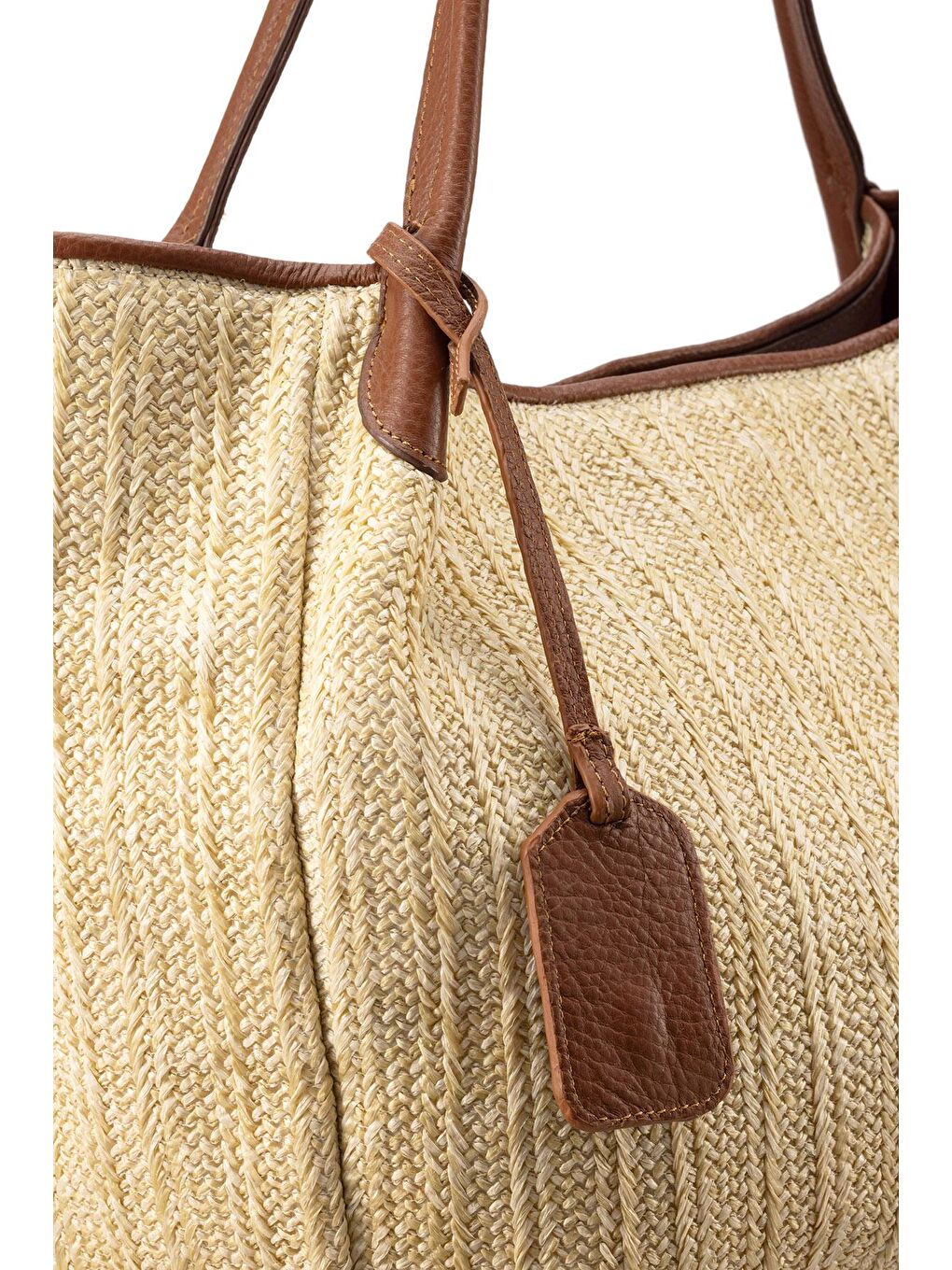 Kahverengi Percy Hasır Omuz Çantası-6