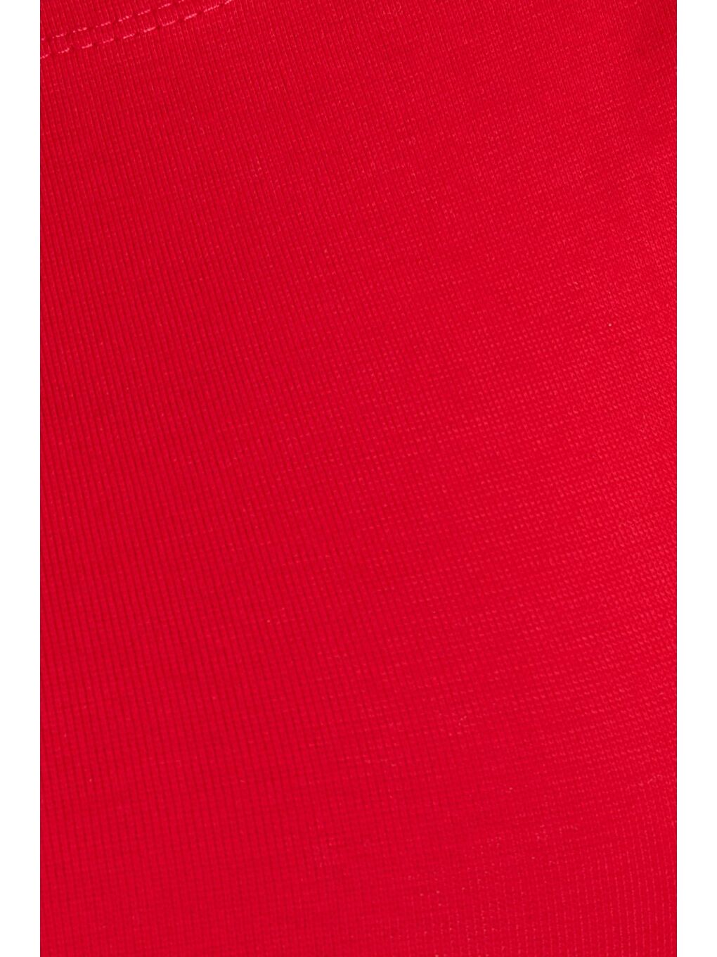 Kadın Slim Fit Dar Kesim Pamuklu Modal Kumaş Uzun Kollu Kayık Yaka Kırmızı Bluz-5