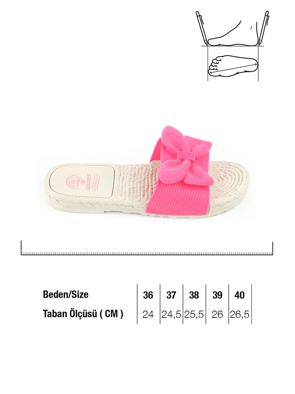 Fuşya Yazlık Islak Zemine Uygun Kadın Terlik-1