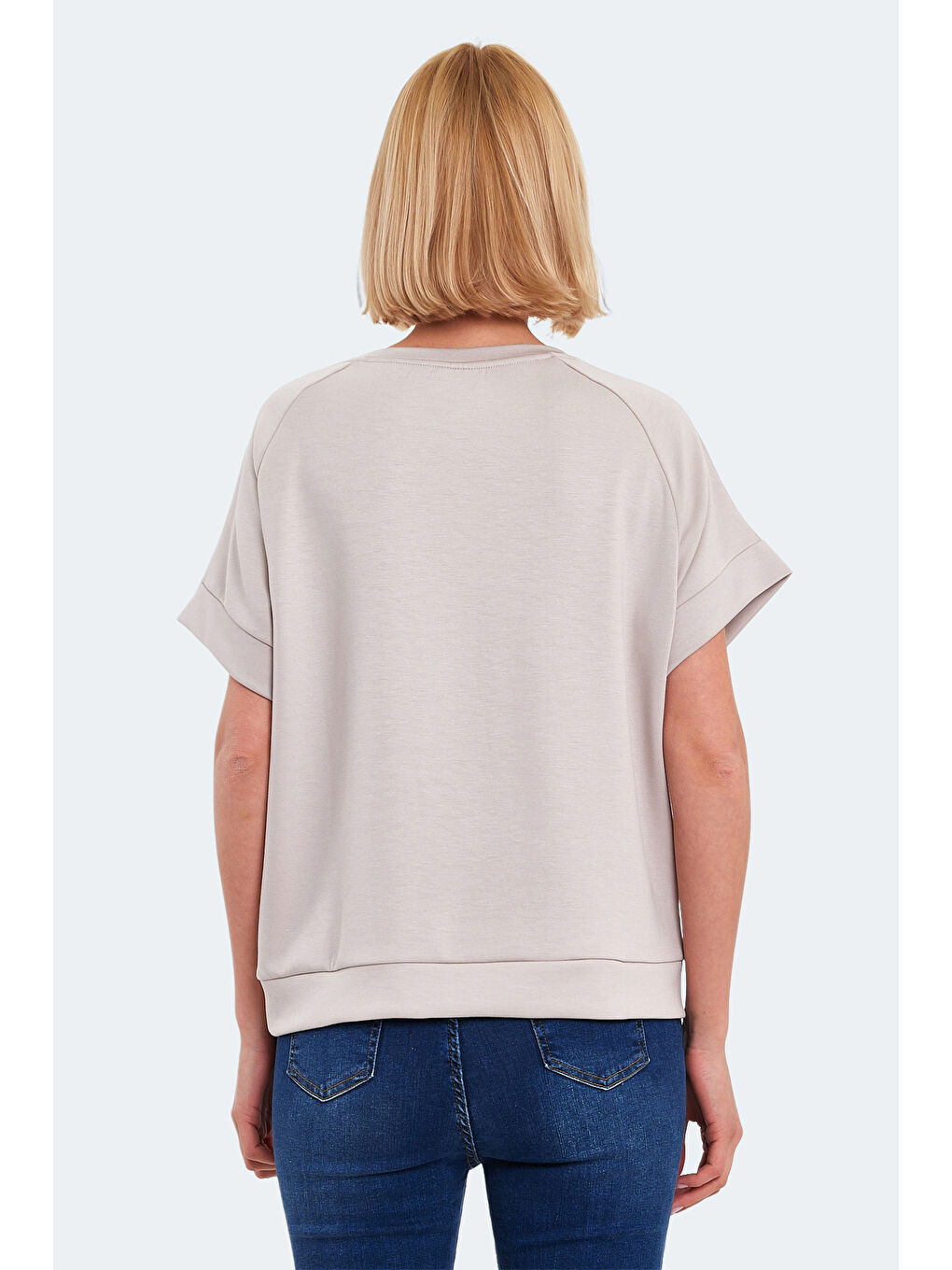 VINKO I Kadın Tişört Taş Gri-1