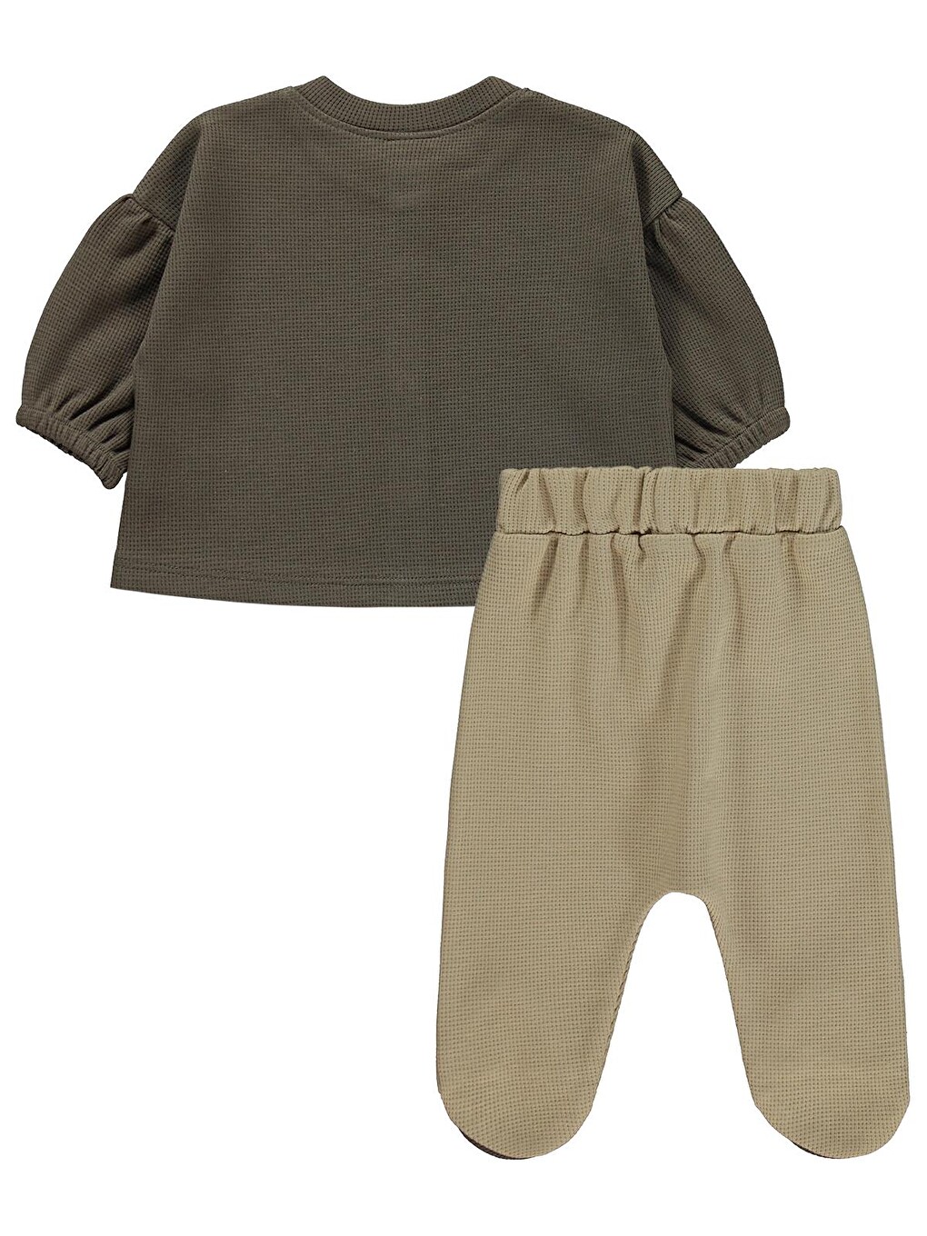 Baby Güneş Baskılı 1-9 Ay Pijama Takımı - Kahverengi-2