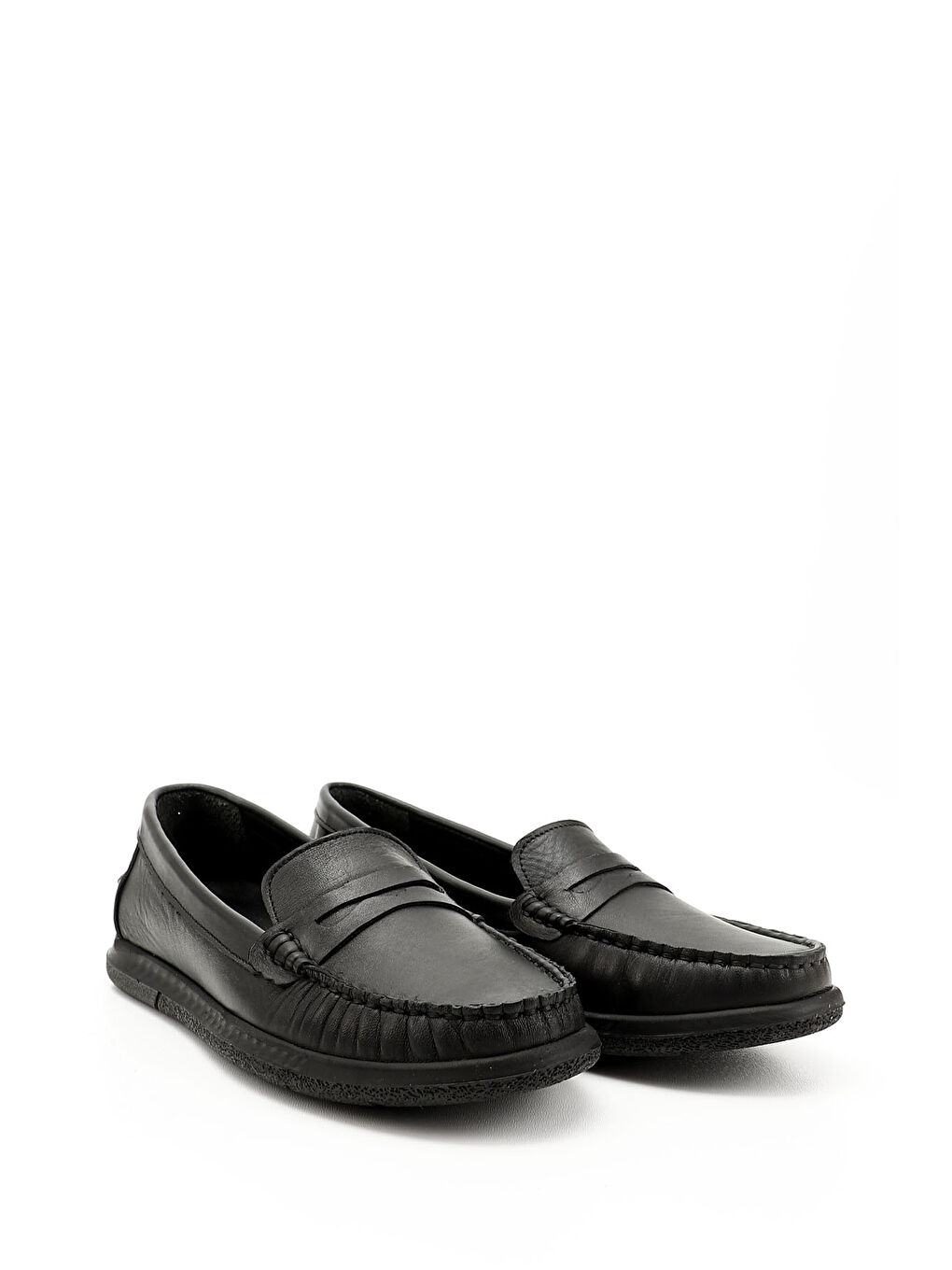 Mor Kadın ZÜMRÜT-SİYAH Rok Hakiki Deri Comfort Loafer-1