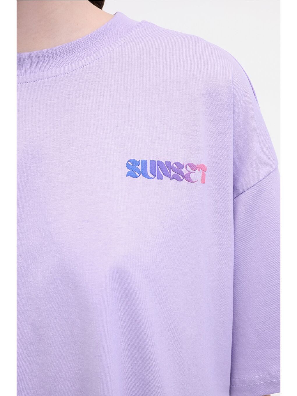 WL MOIRA 11F212 5FX Mor Kadın Kısa Kol T-Shirt-3