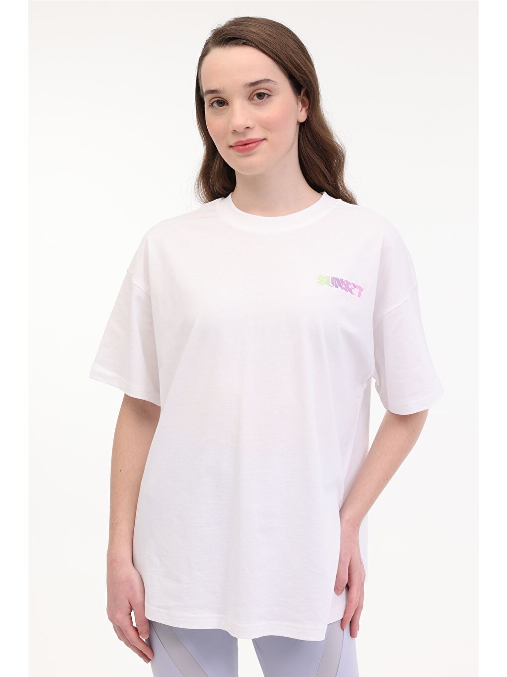 WL MOIRA 11F212 5FX Beyaz Kadın Kısa Kol T-Shirt