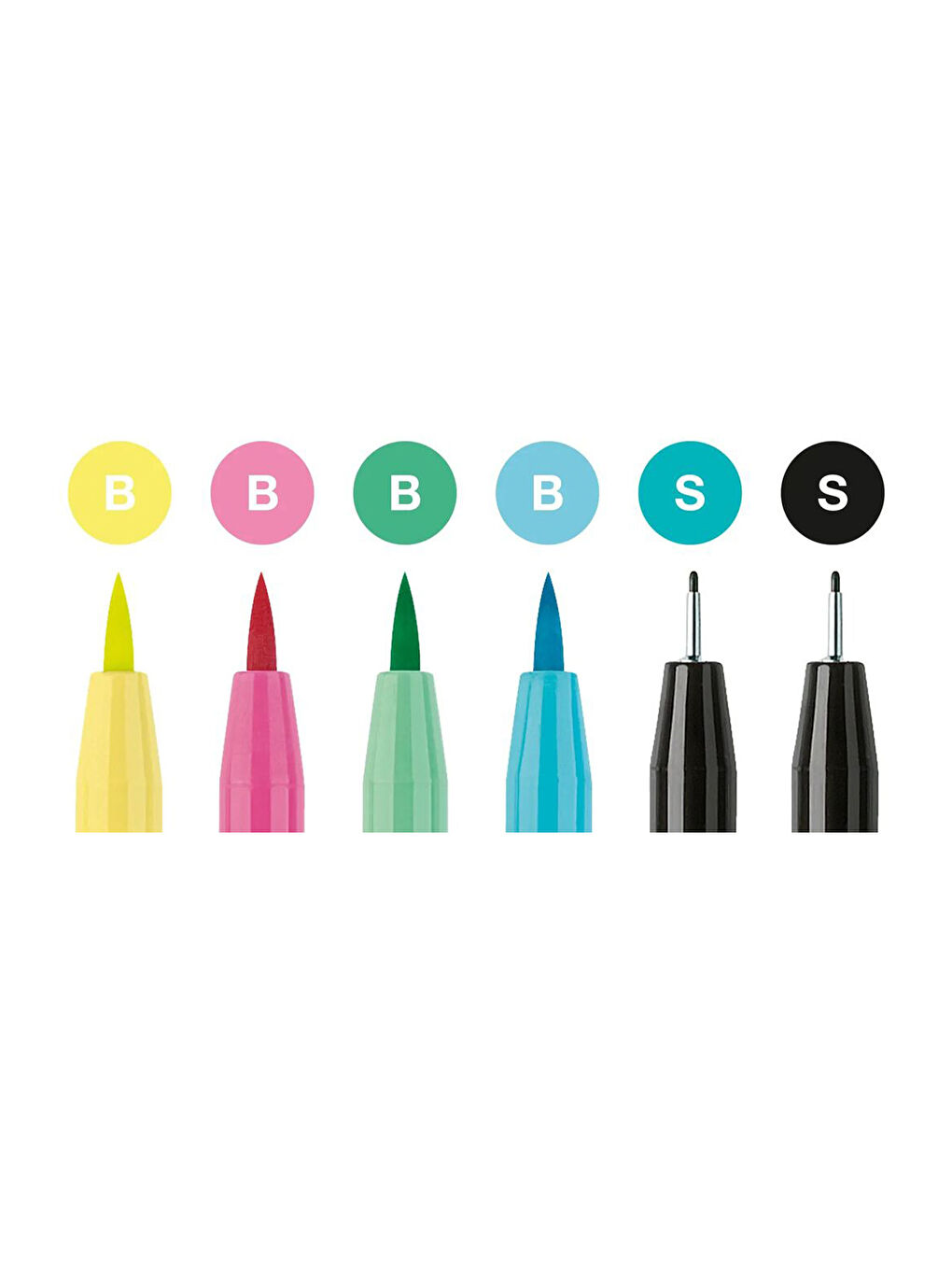 Pitt Artist Pen Fırça Uçlu El Yazısı Seti 6'lı, Suya Dayanıklı-1