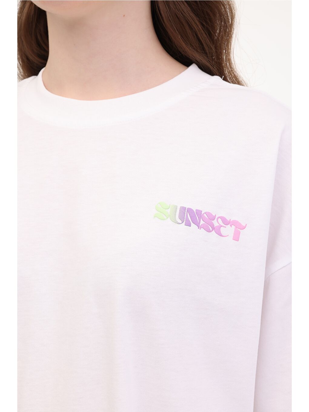 WL MOIRA 11F212 5FX Beyaz Kadın Kısa Kol T-Shirt-3