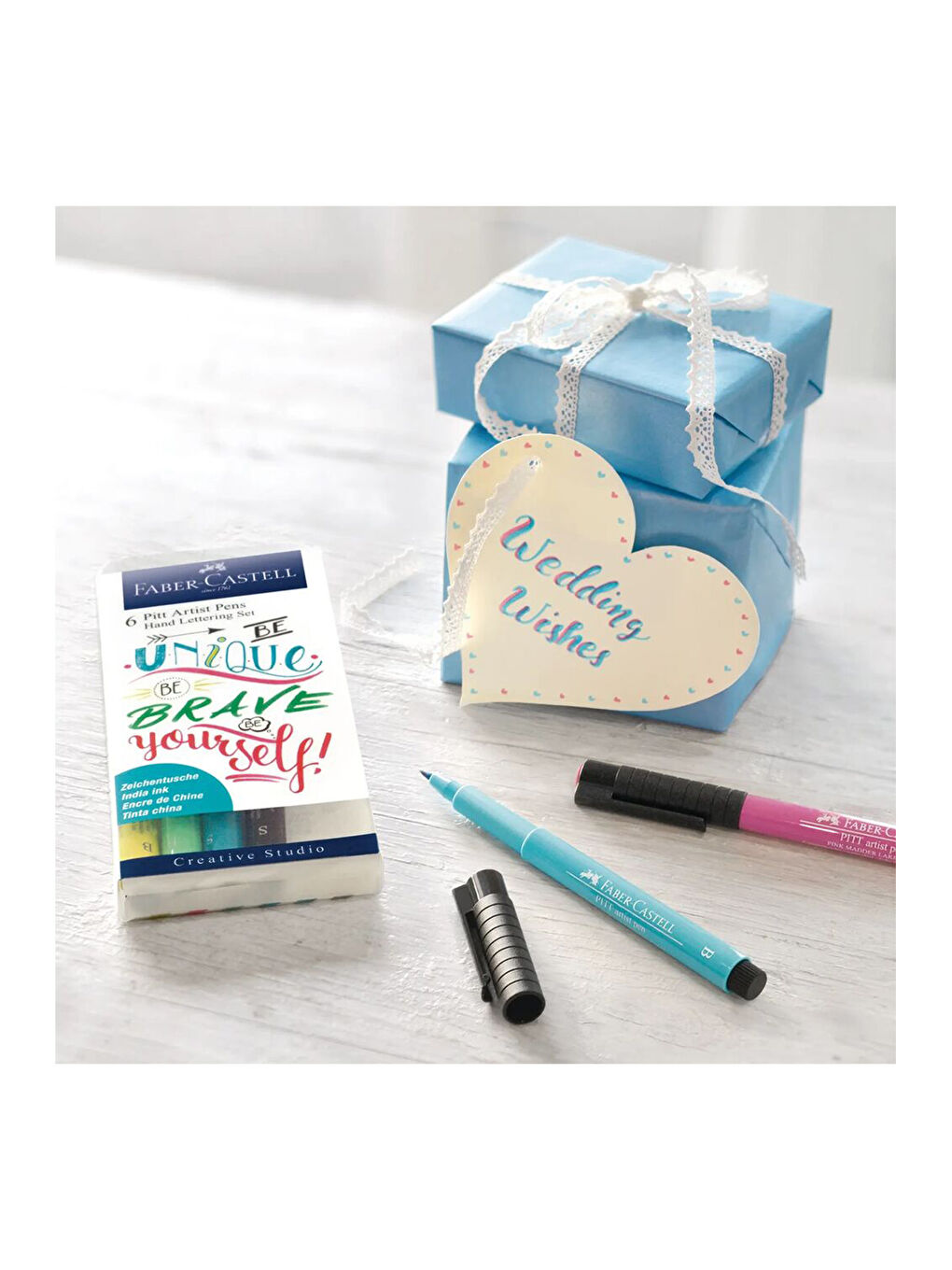 Pitt Artist Pen Fırça Uçlu El Yazısı Seti 6'lı, Suya Dayanıklı-2