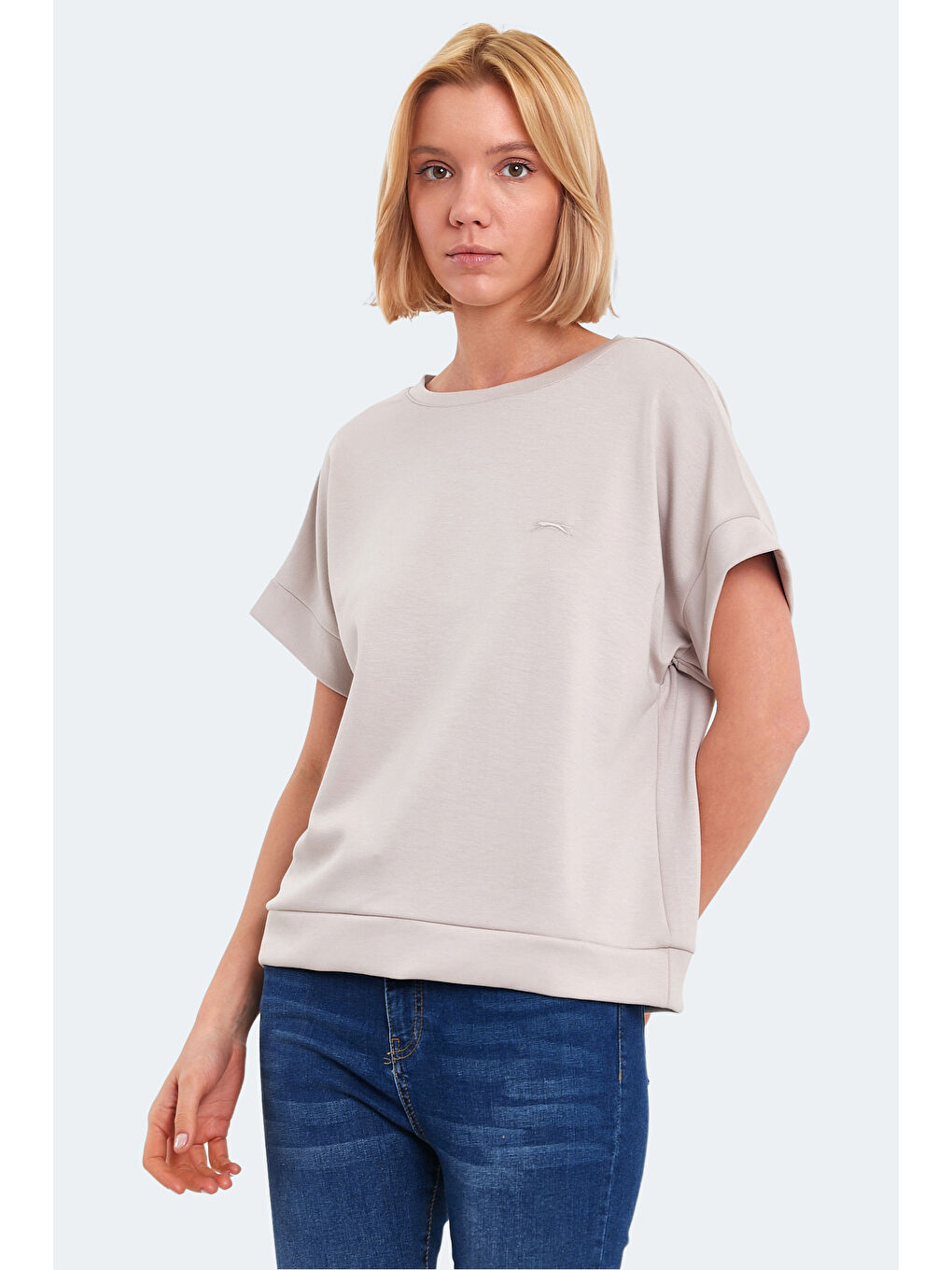 VINKO I Kadın Tişört Taş Gri-5