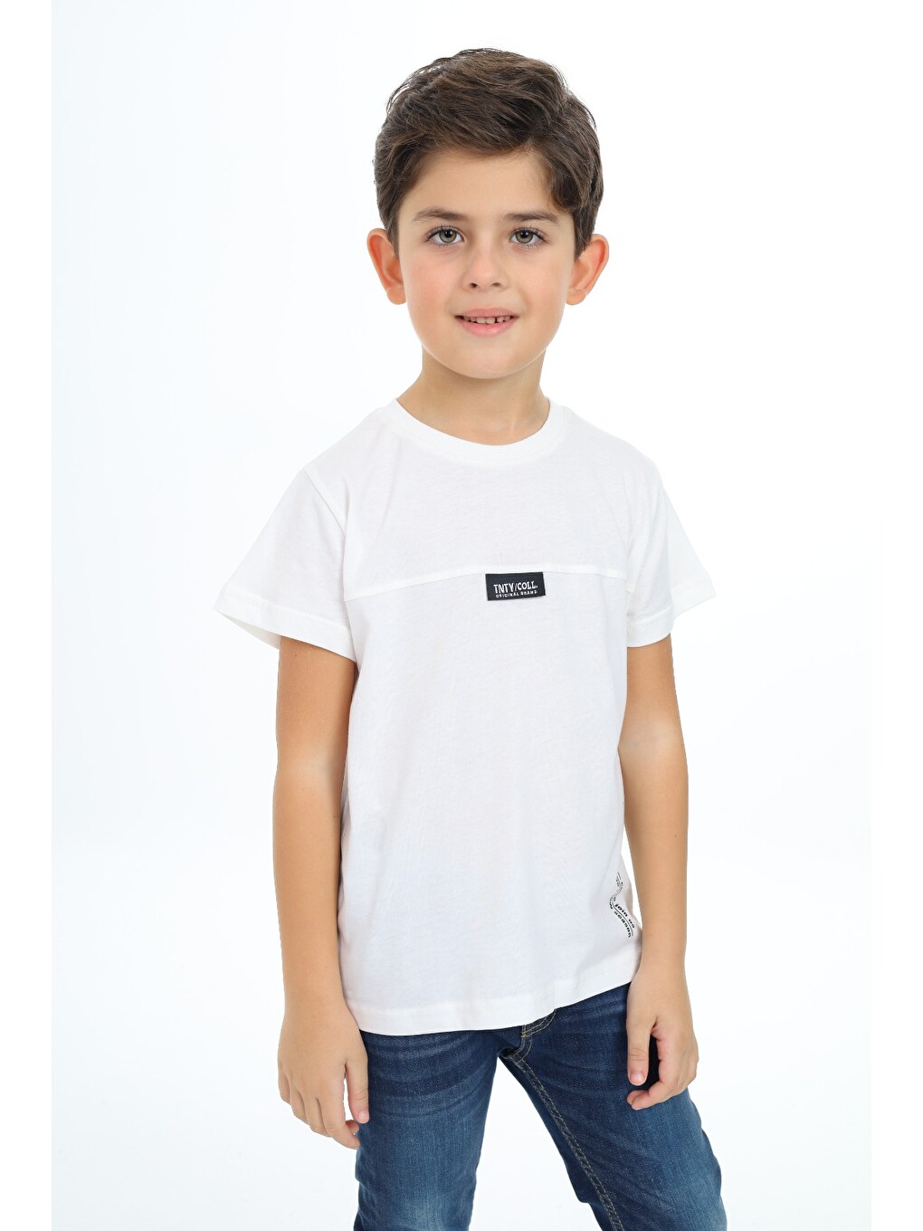 Ekru Erkek Çocuk Baskılı Tişört