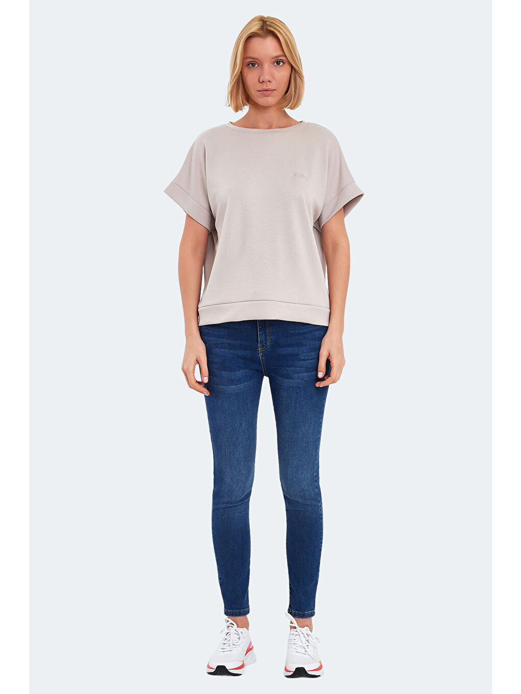 VINKO I Kadın Tişört Taş Gri-6