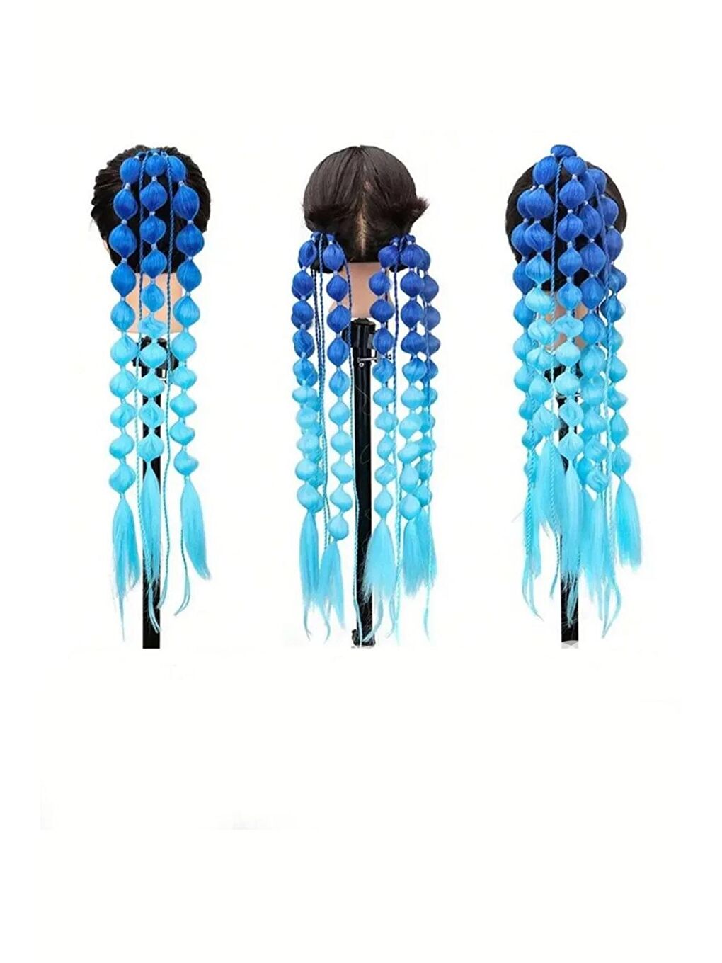 Mavi Bubble Hair Braid - Balon Saç Örgüsü - Kabarcık Saç Örgüsü /mavi
