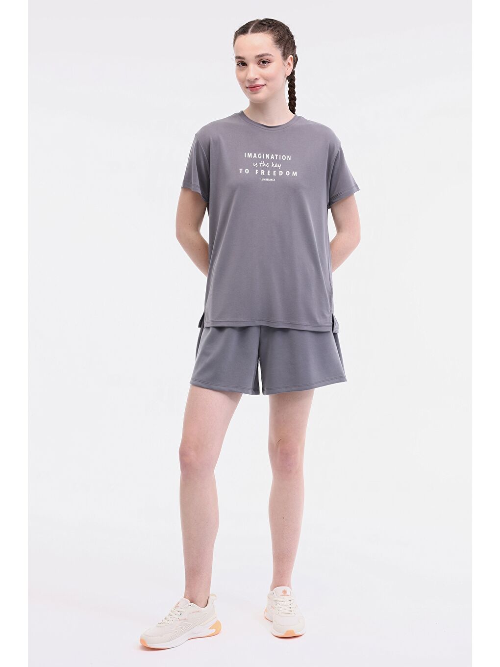 WL MIRUNA 11MS450 5FX Siyah Kadın Kısa Kol T-Shirt-2