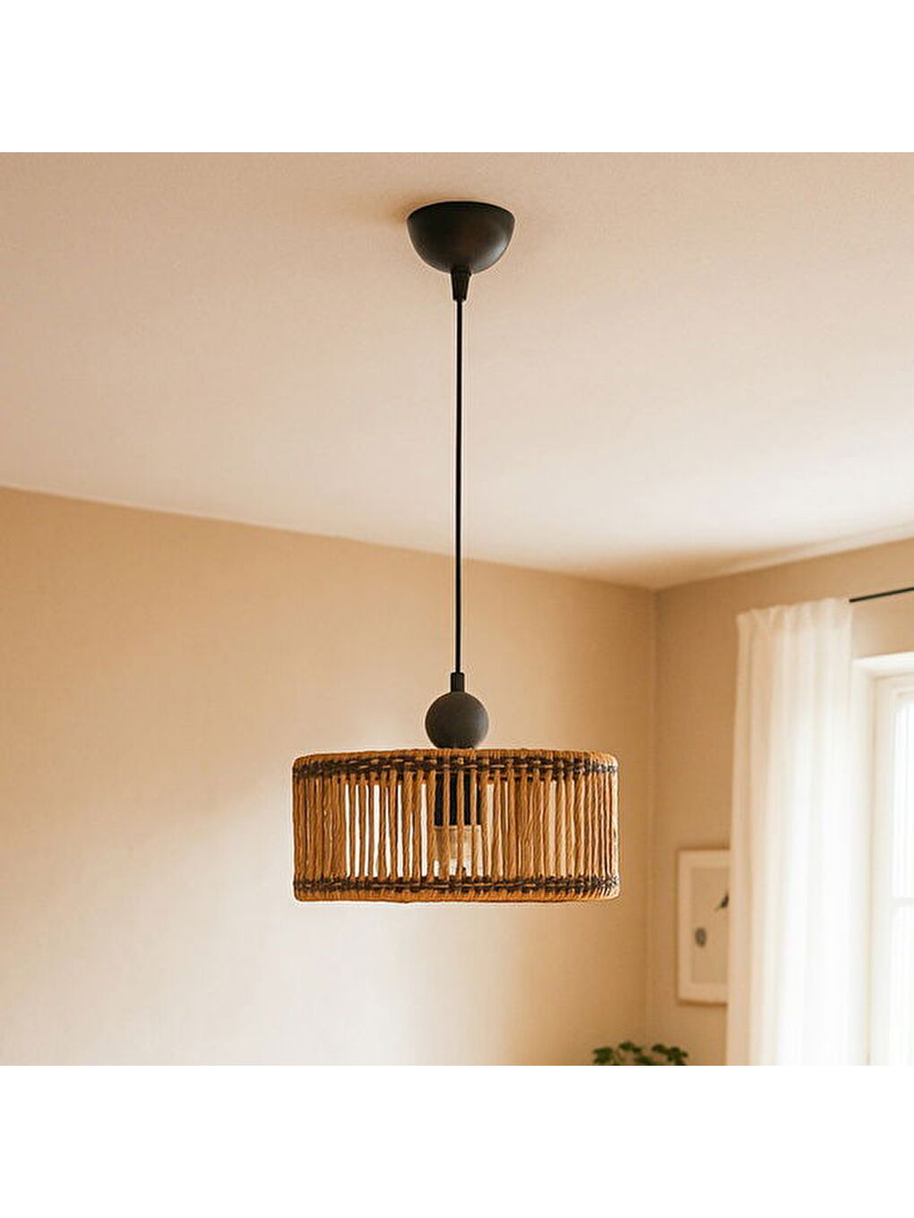 Perdrix Handmade Avize - Kahverengi / Antrasit - 13x30x30 cm