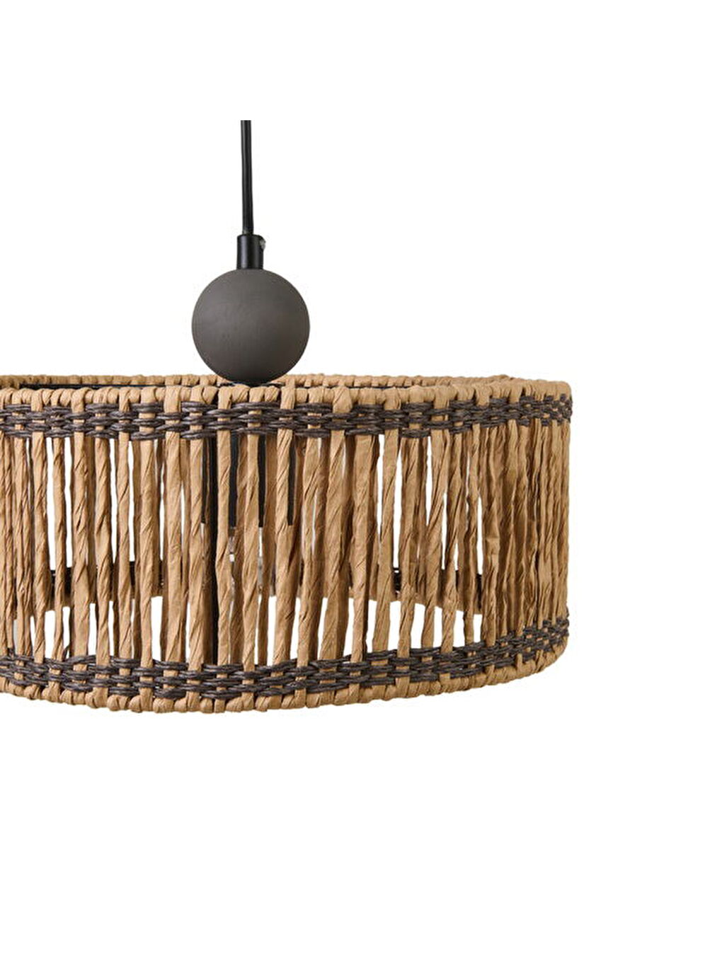 Perdrix Handmade Avize - Kahverengi / Antrasit - 13x30x30 cm-2