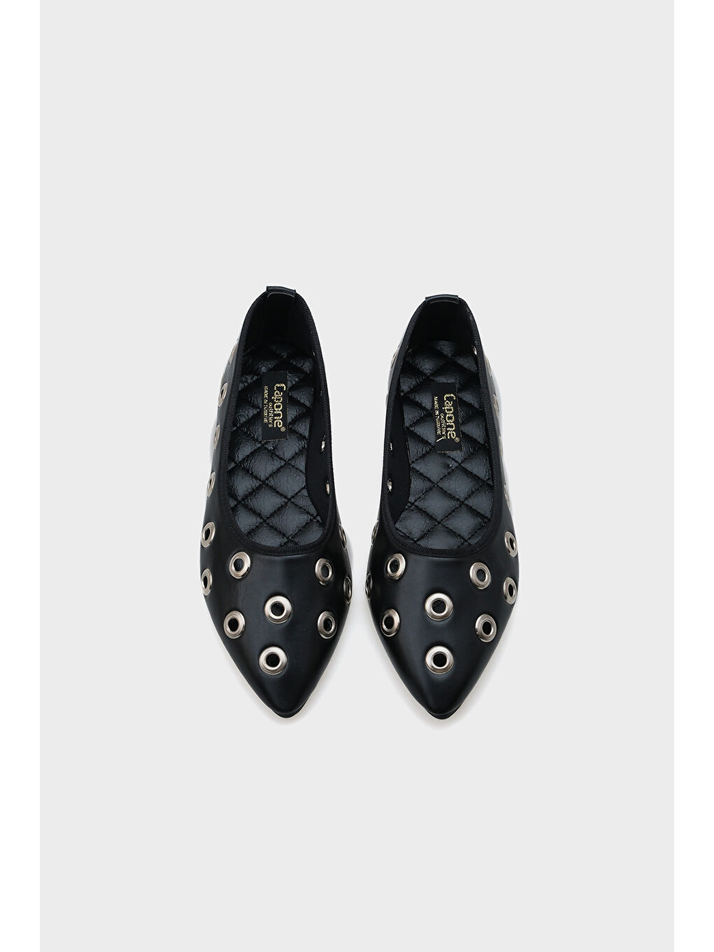 Siyah Alexa Metal Aksesuarlı Sivri Burunlu Babet-5