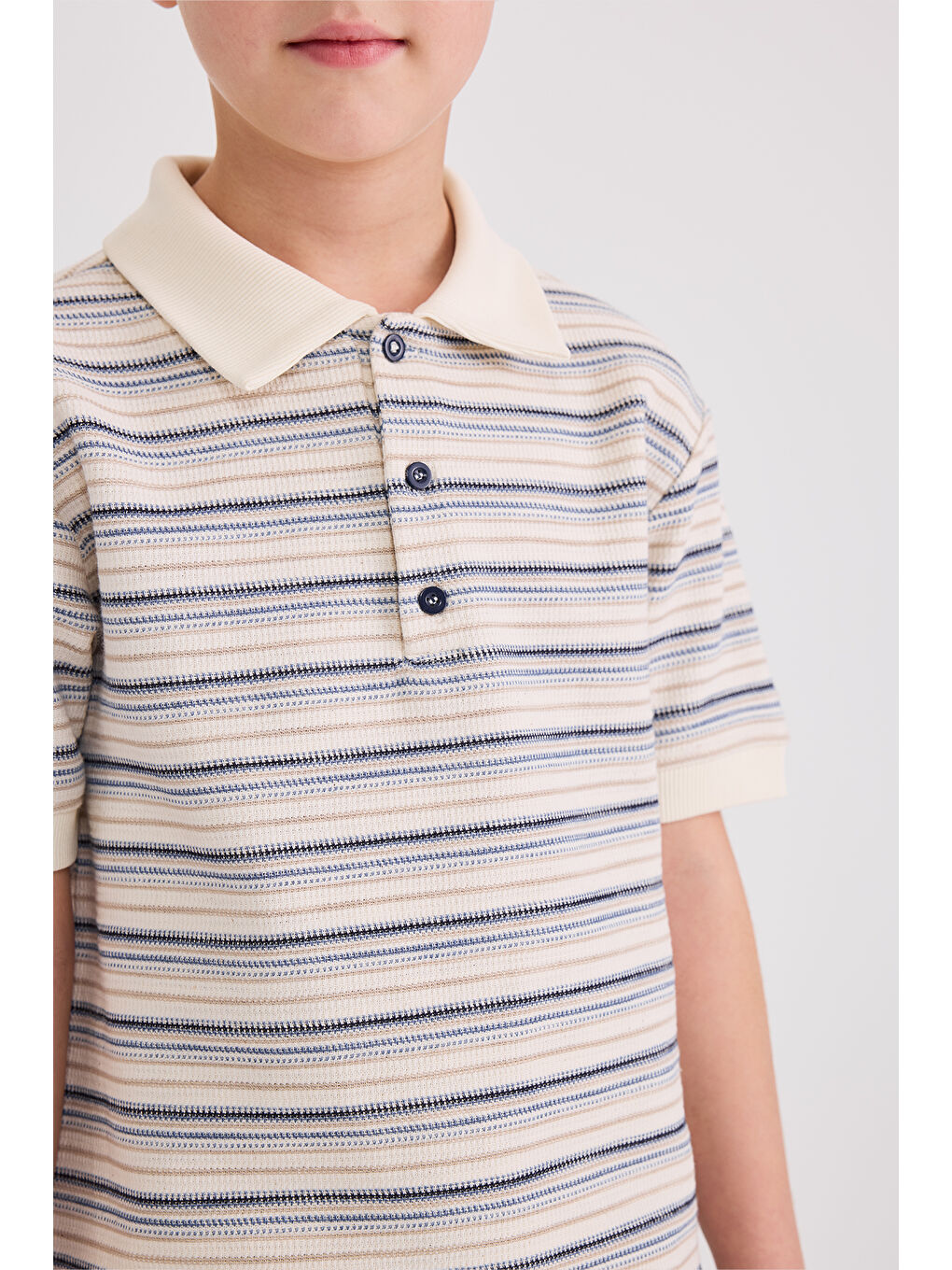 Erkek Çocuk Kısa Kollu Ekru Tişört-1