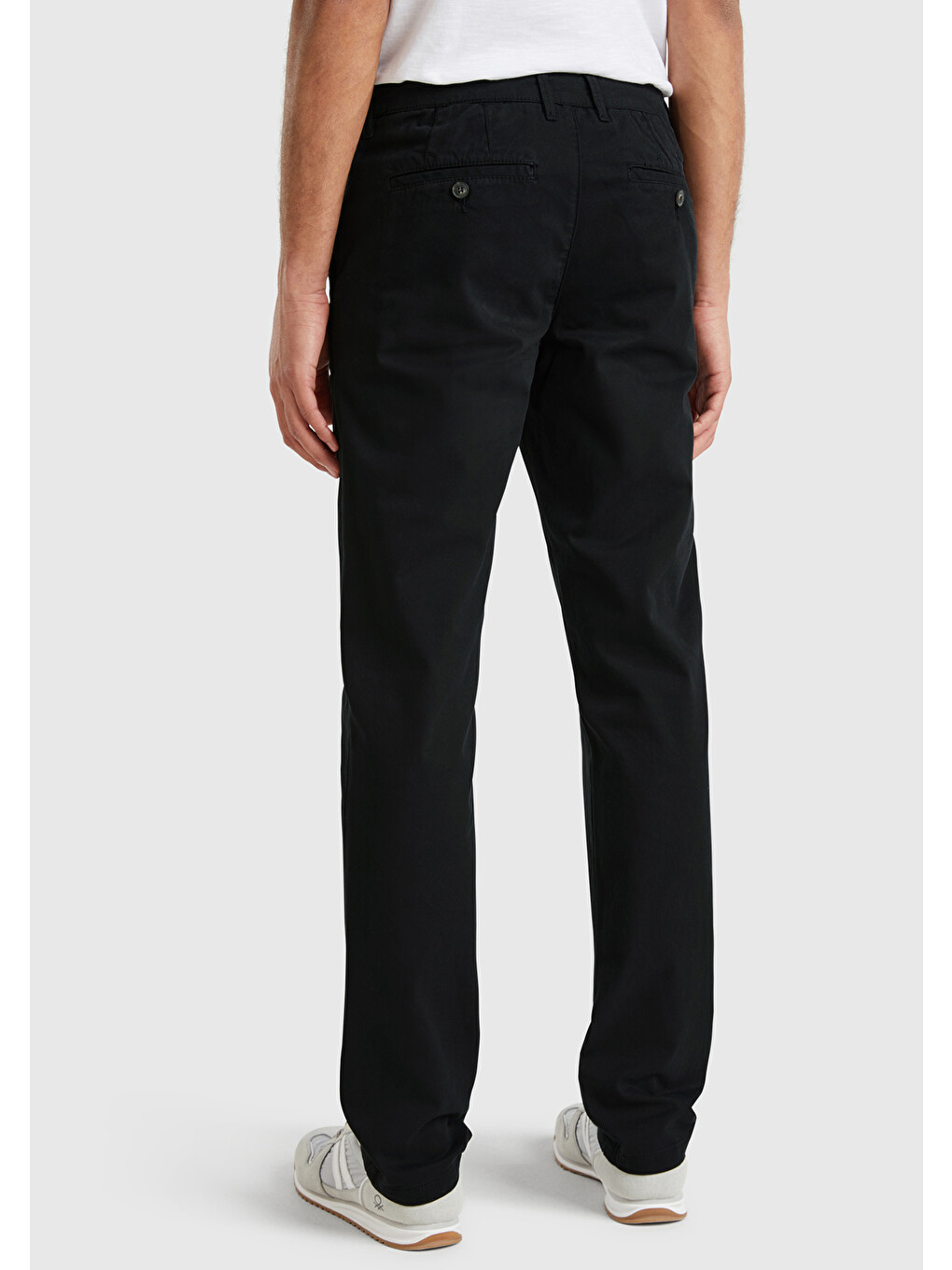 Erkek Siyah Slim Fit Chino Pantolon-2