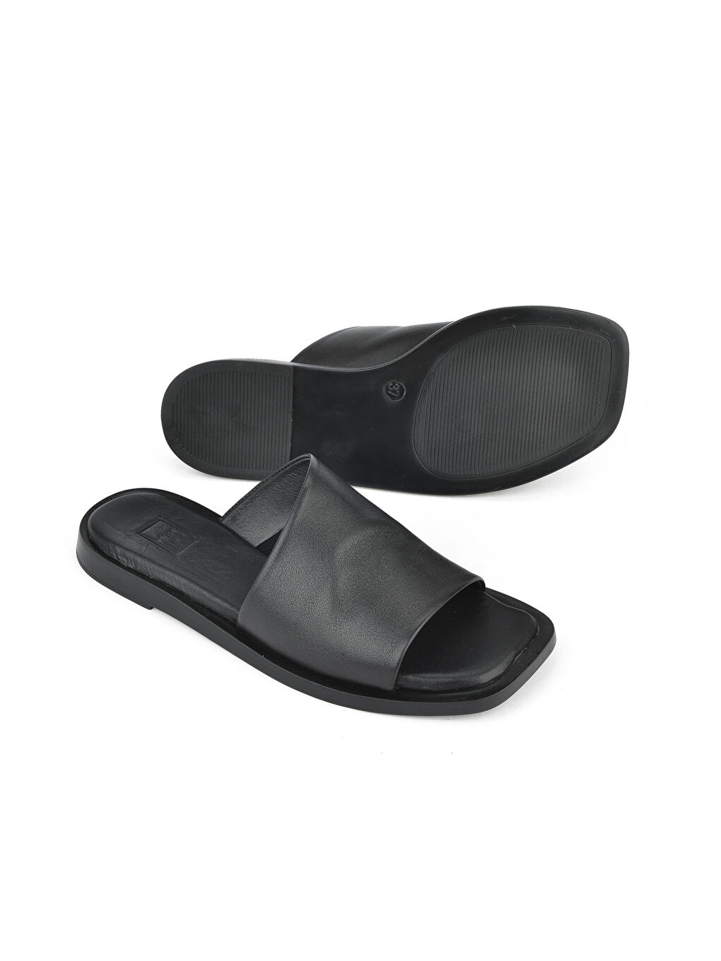 Hakiki Deri Kadın Terlik 1511033ZFATOU Siyah-3