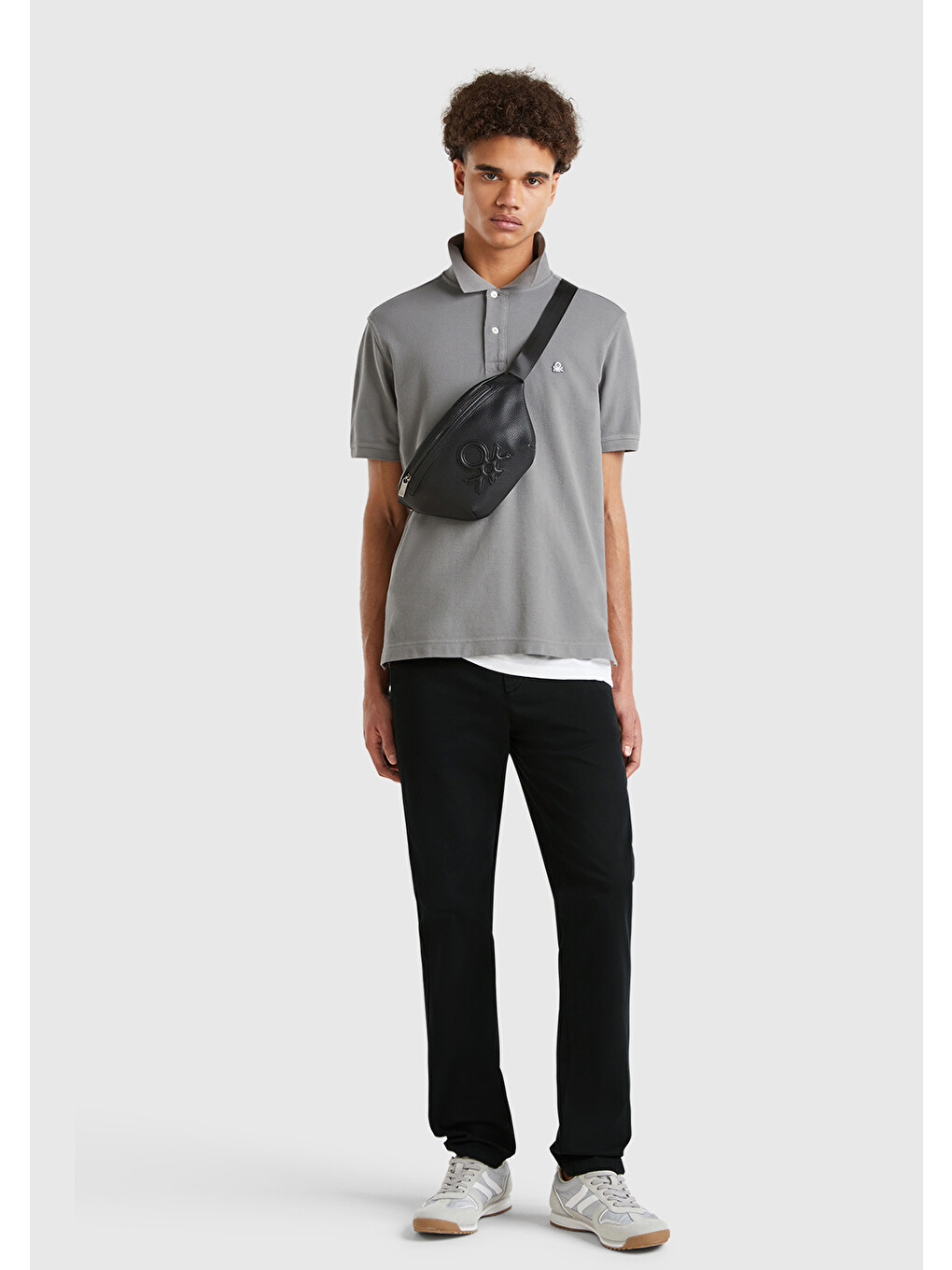 Erkek Siyah Slim Fit Chino Pantolon-4