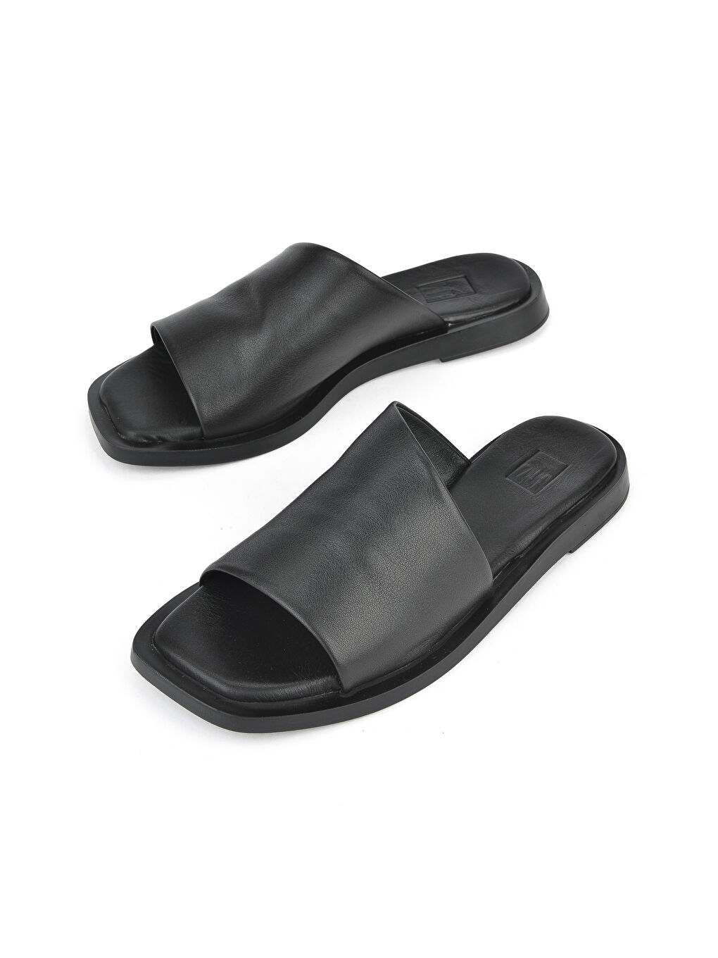 Hakiki Deri Kadın Terlik 1511033ZFATOU Siyah-4