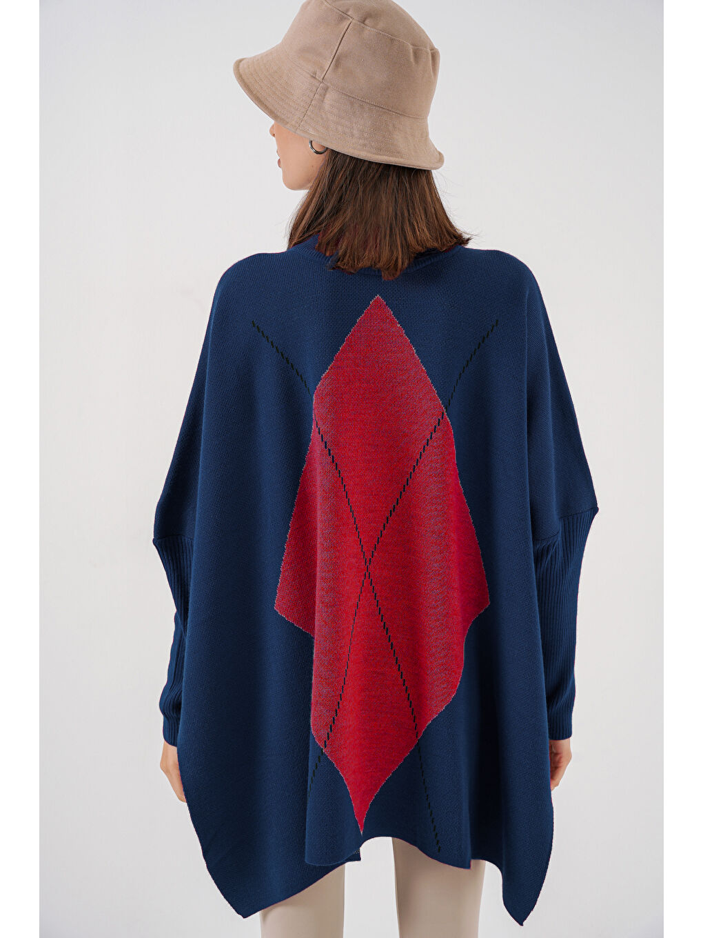 15783 Yırtmaçlı Panço Kazak - K. Lacivert-2