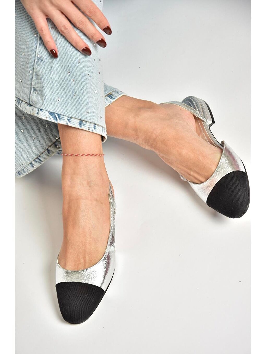 Gri U7255120 Gümüş Kadın Babet-2