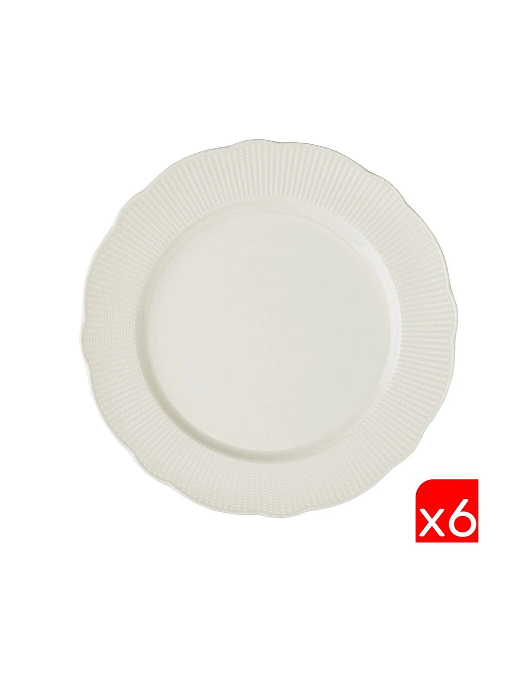 Ekru Bone İlay Servis Tabağı 27cm 6 lı