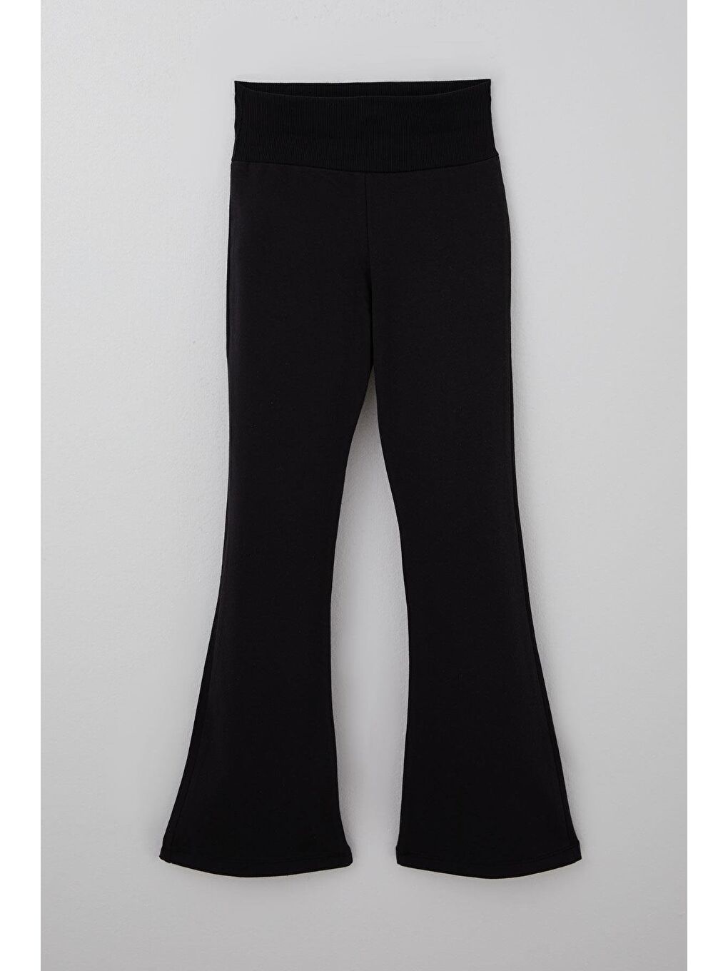 Kız Çocuk Tayt Basic İspanyol Paça Siyah (8-14 Yaş)-2