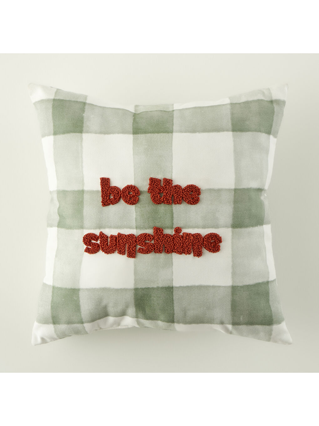 Sunshine Punchlı Çocuk Kırlent Yeşil (35x35 cm)