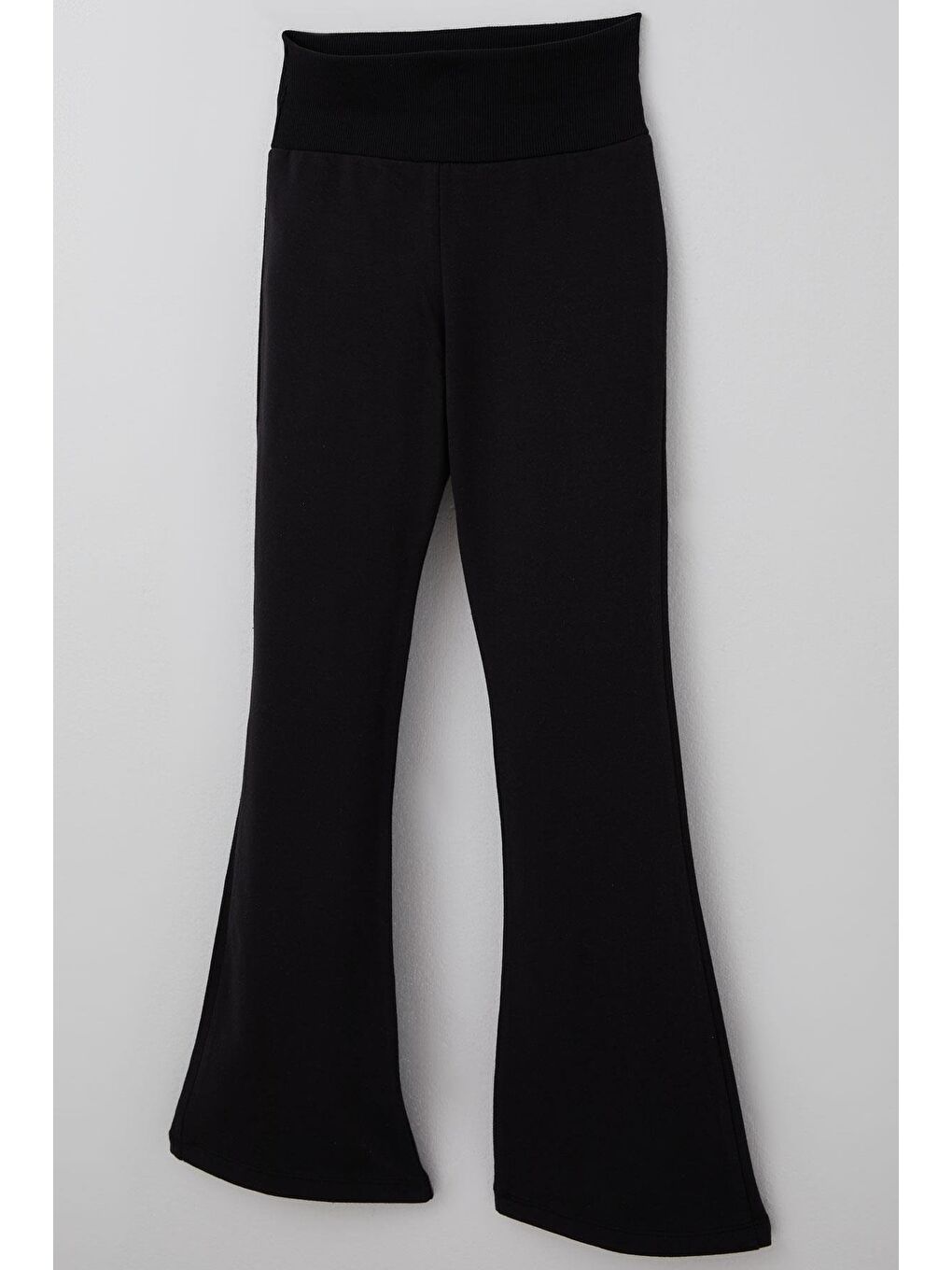 Kız Çocuk Tayt Basic İspanyol Paça Siyah (8-14 Yaş)-3