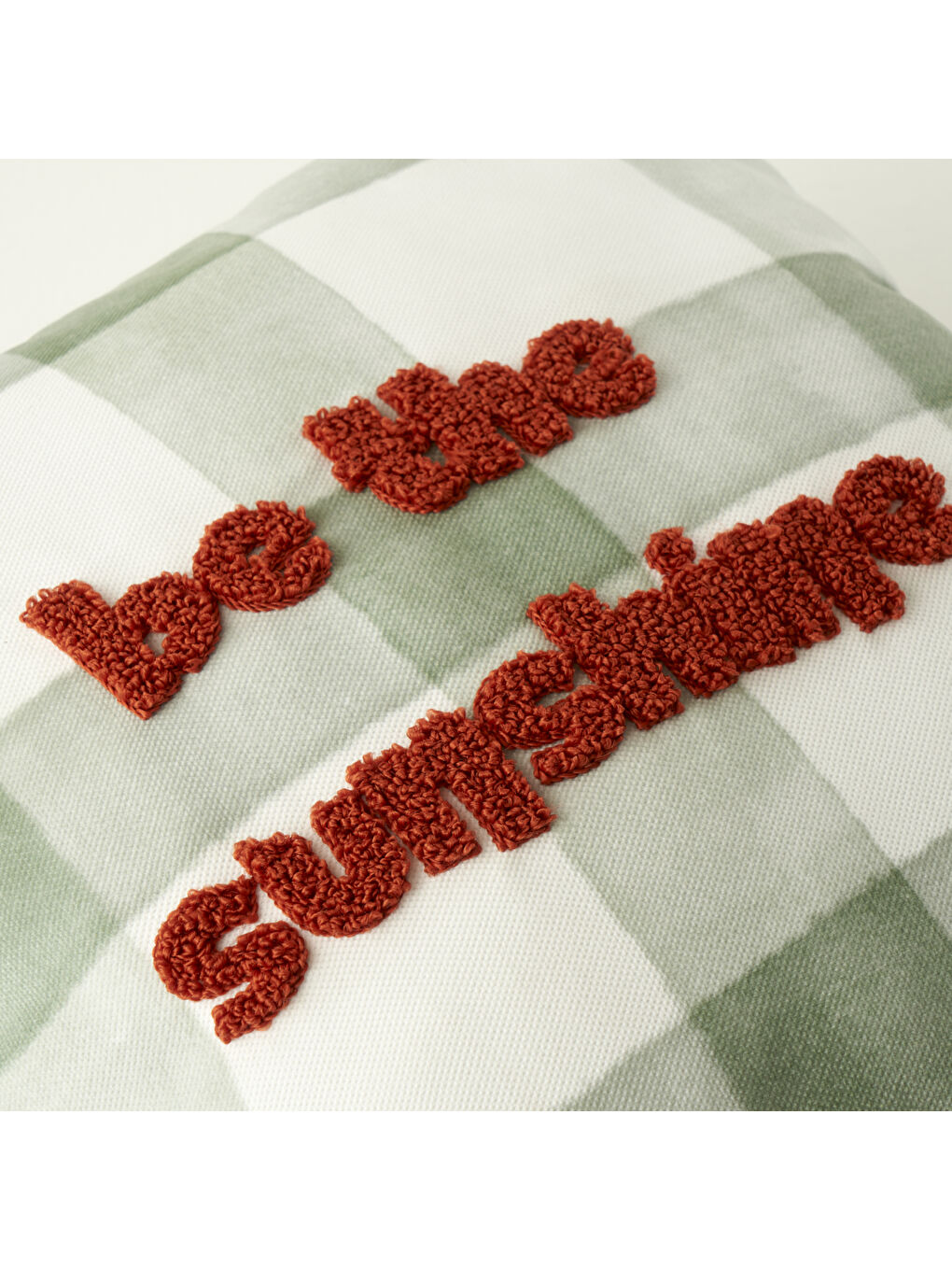 Sunshine Punchlı Çocuk Kırlent Yeşil (35x35 cm)-1