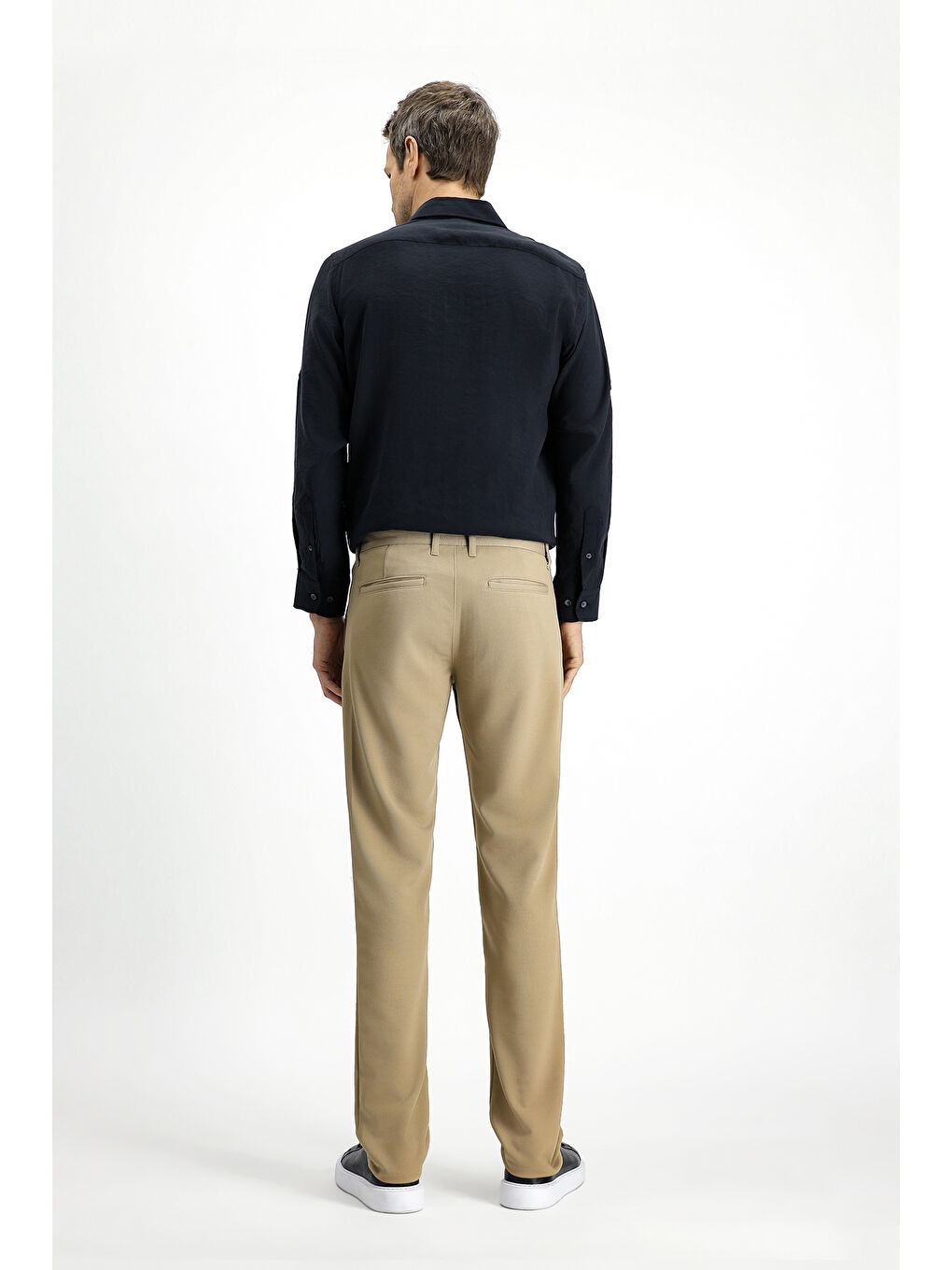 Bej Regular Fit Kanvas / Chino Pantolon-3