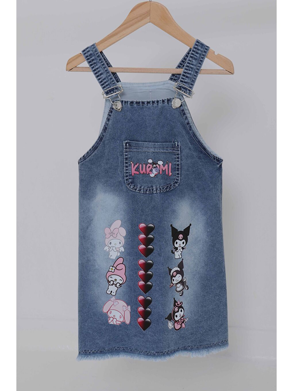 Kız Çocuk Mavi Baskılı Jean Jile   27061-1