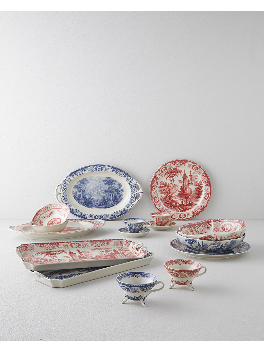Preston Stoneware Kayık Tabak 36 Cm Bordo-3
