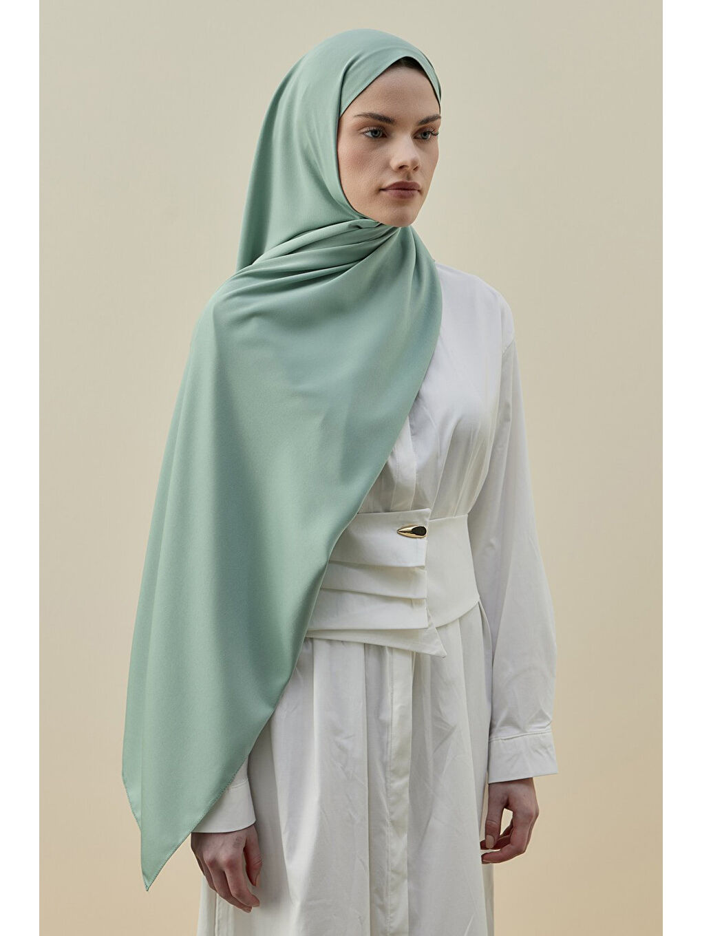 Vintage Kadın Şal 2616 Mint Yeşil-2