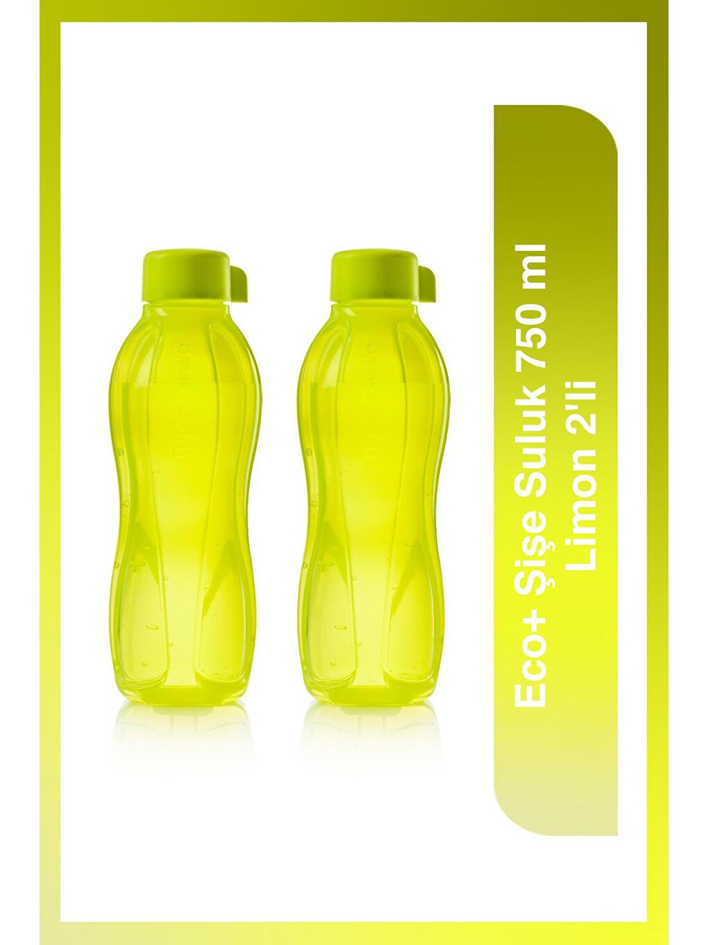 Tupperware Eco+ Şişe Suluk 750 ml Limon 2'li