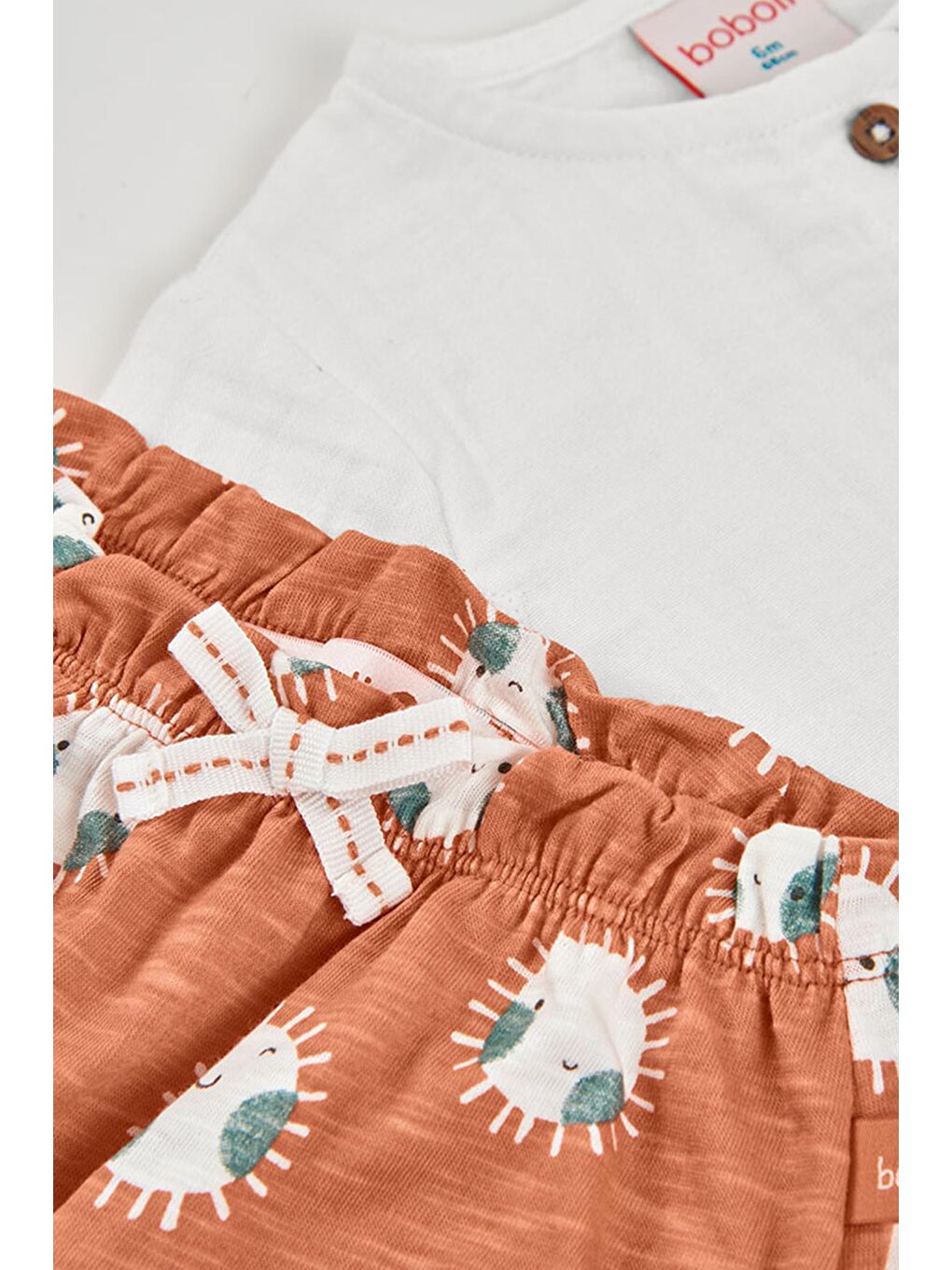 Güneş Desenli 2'li Takım 6-24 Ay Beyaz-6