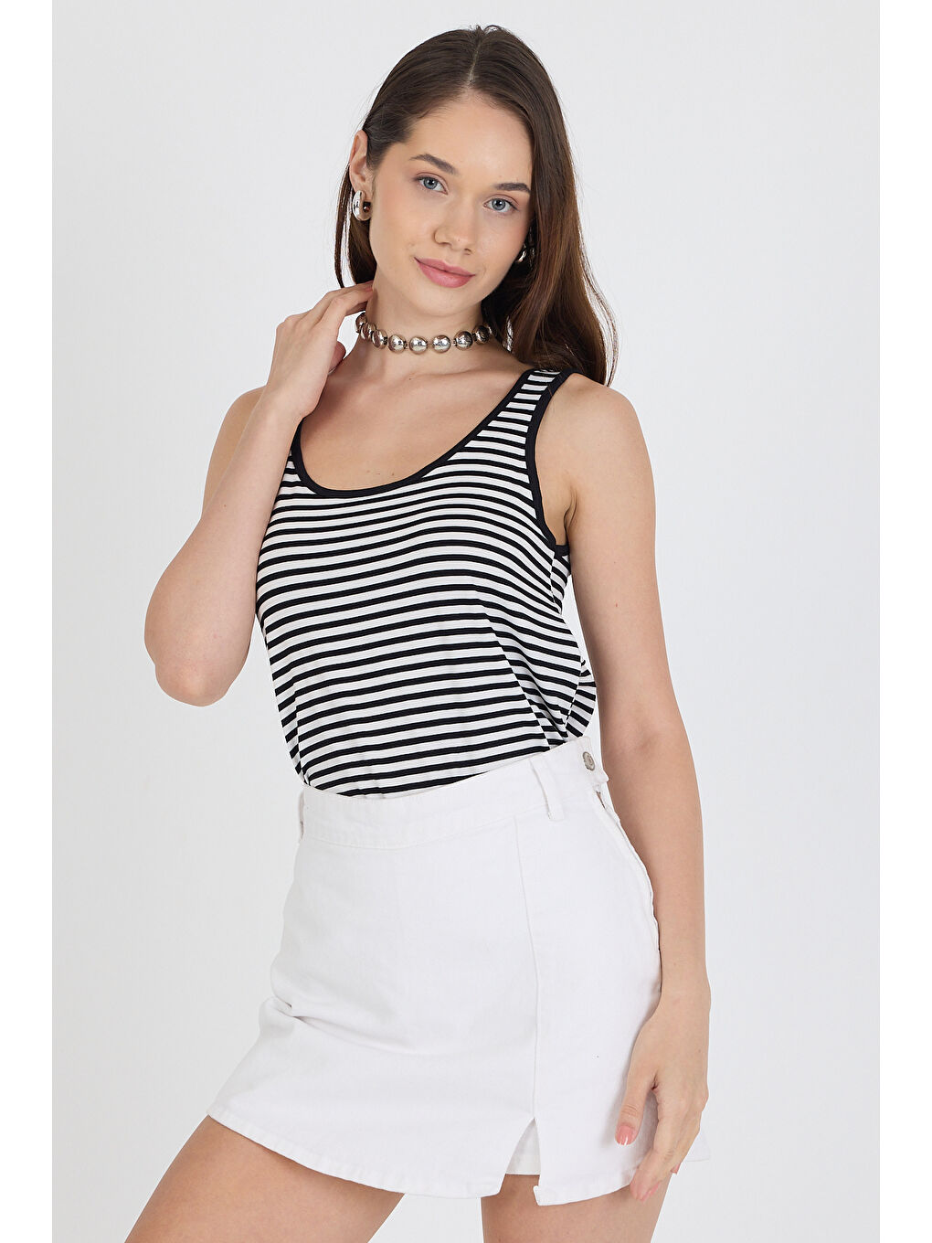 Askılı Siyah Regular Yazlık Kadın Atlet 2934-1